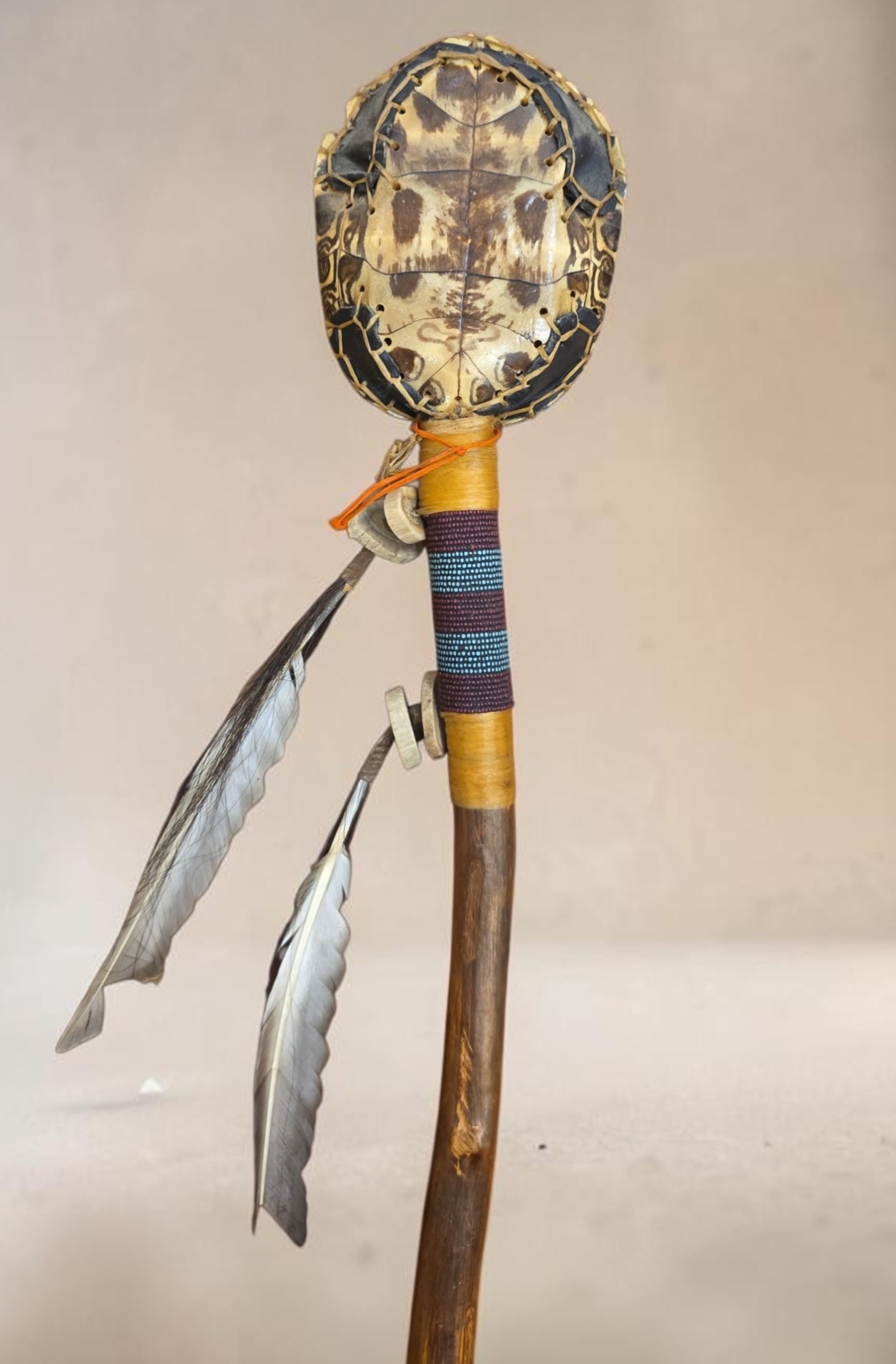Mid Century Native American turtle shell rattle - 2
