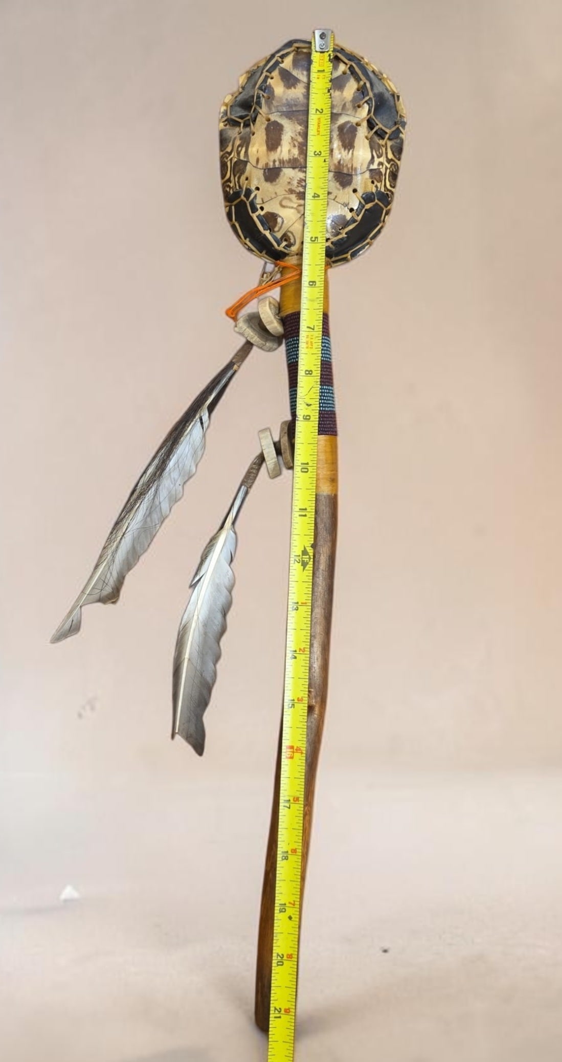 Mid Century Native American turtle shell rattle - 3