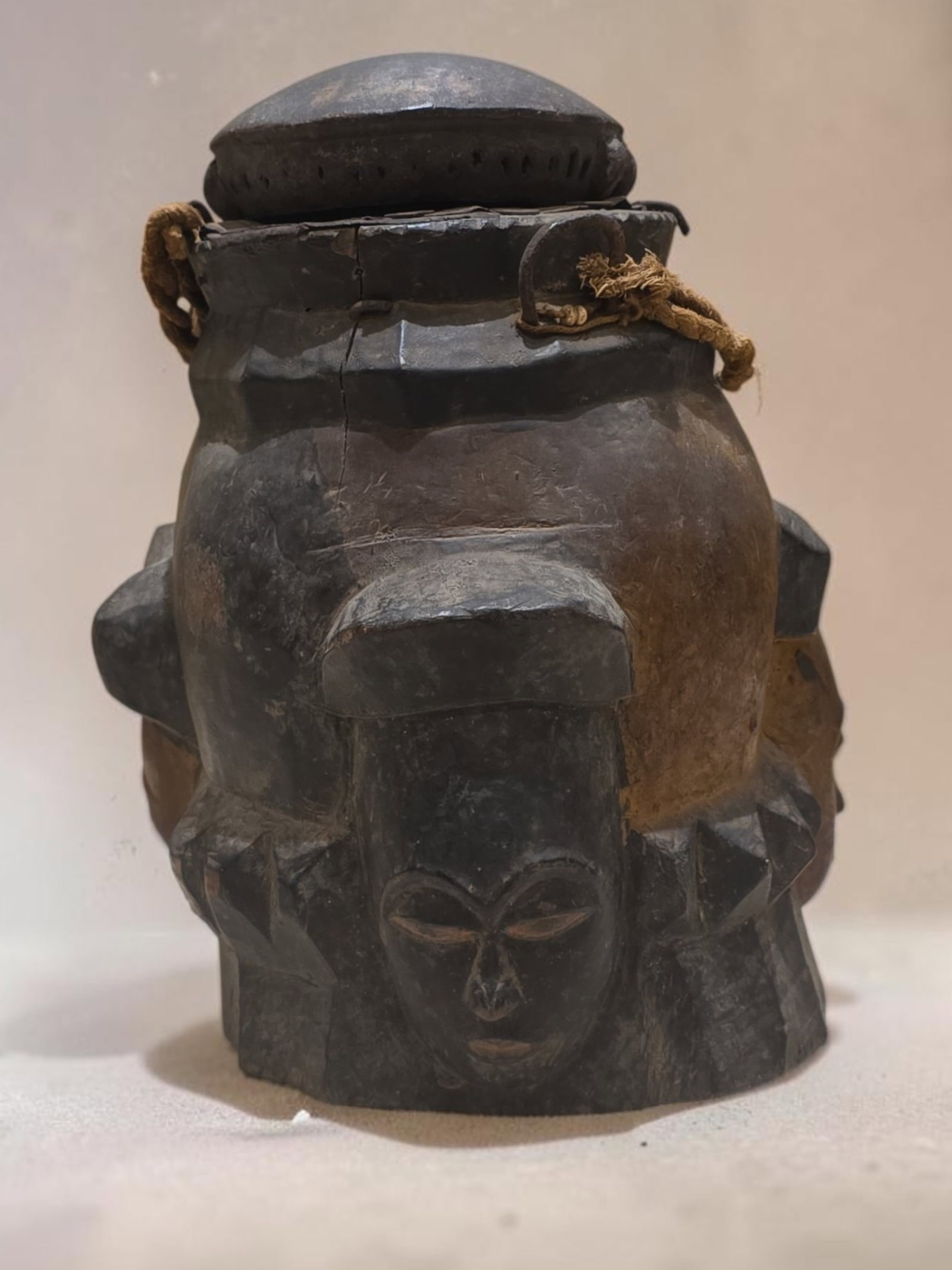 Mid century West African ceremonial tribal vessel (1 of 6)