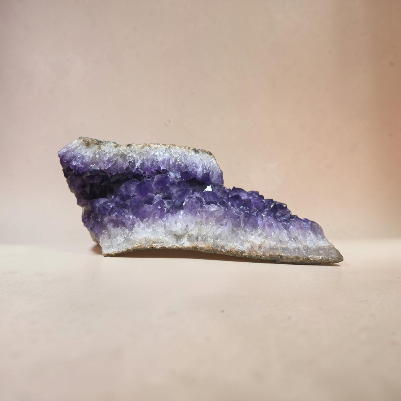 Very rare elongated Amethyst matrix Geoed specimen, Extremly Large: 7.5"x25"Aprox Very rare elongated matrix Geoed specimen, very large display specimen