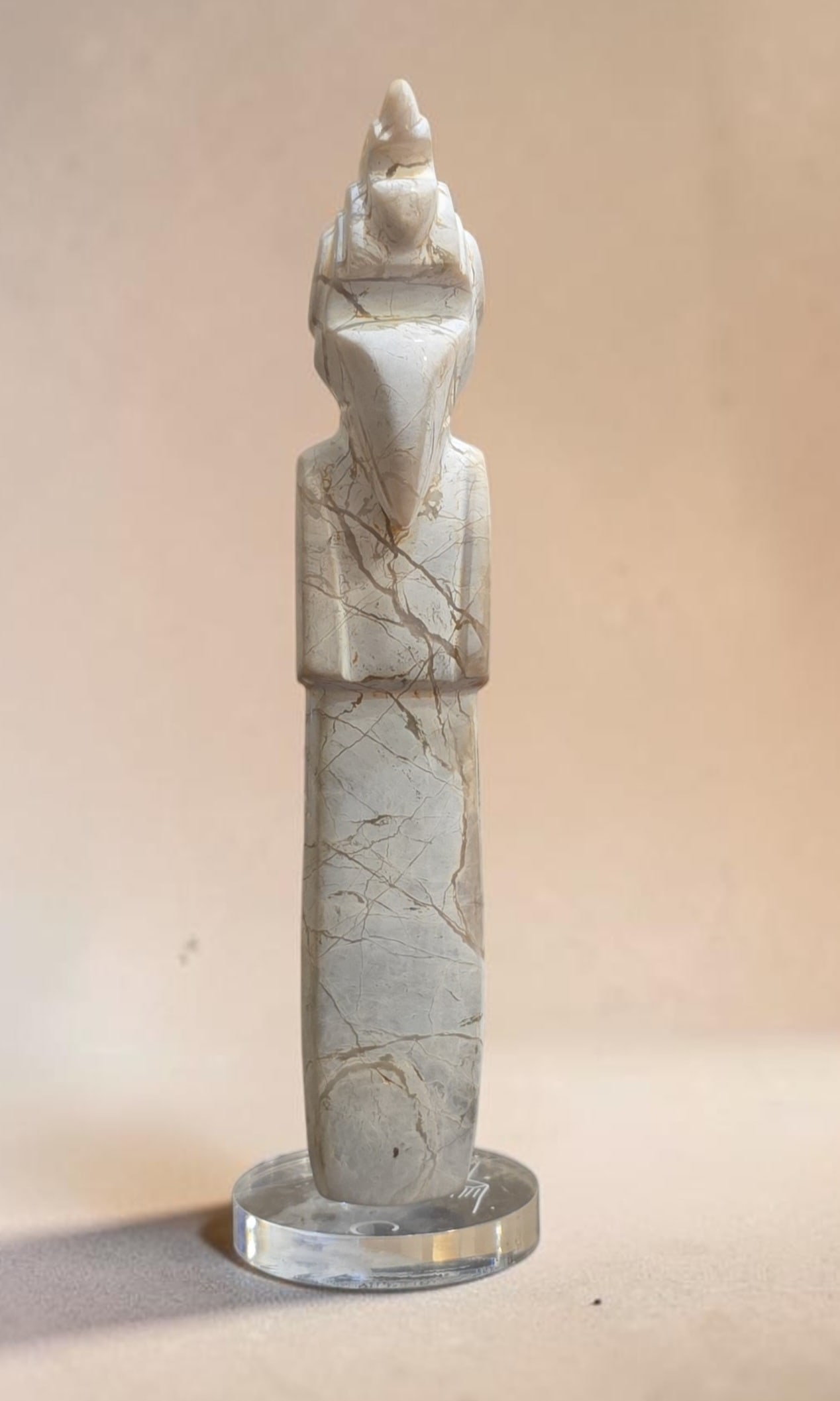 Pre-Columbian crested avian ceremonial celt (1 of 6)