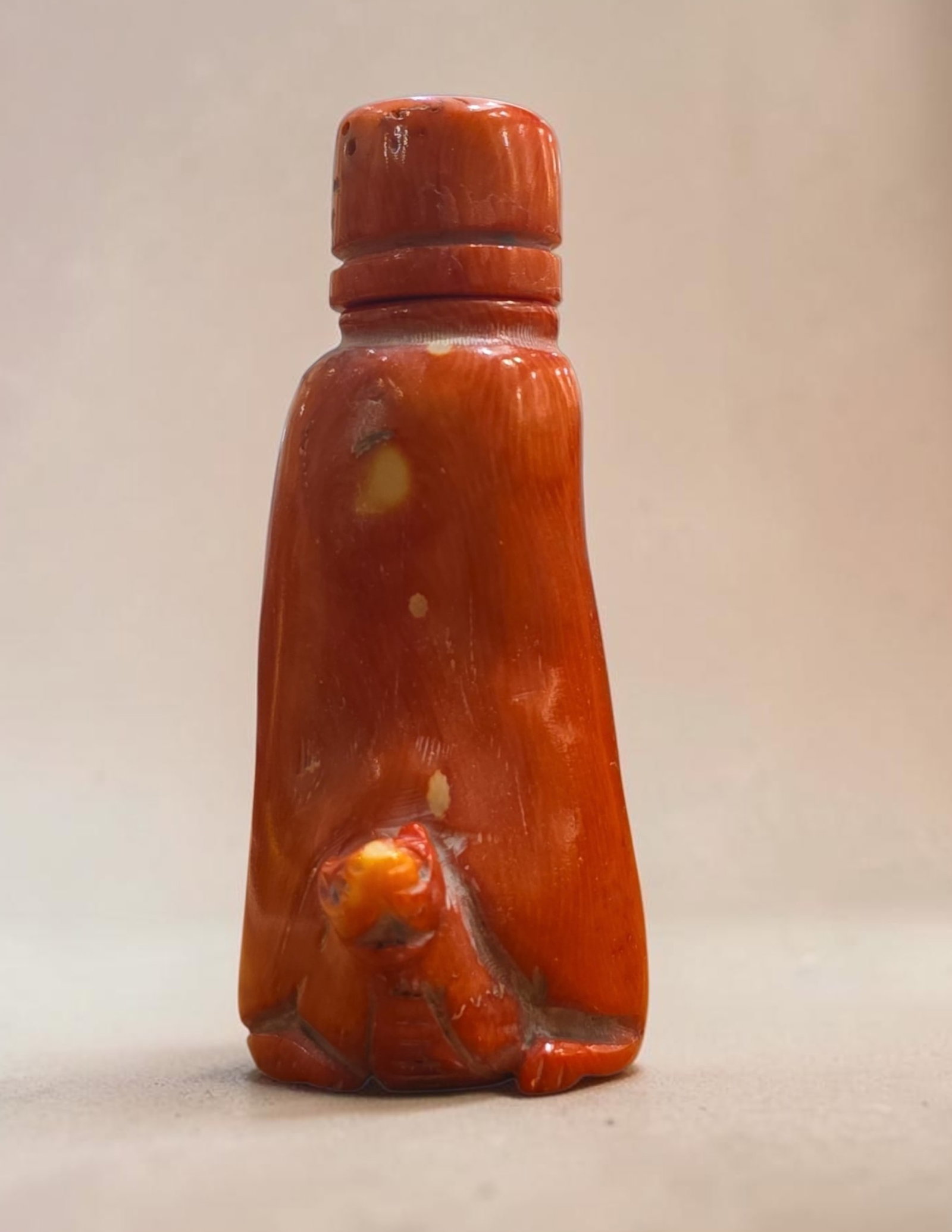 Antique Red Coral Snuff bottle (1 of 3)