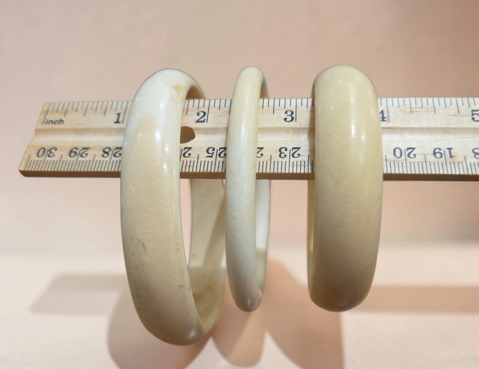 Antique Hand Carved Bangle Bracelets - 3