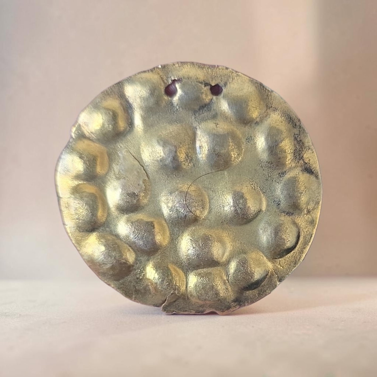 Pre-Columbian Chimu Disc Pendant, Tumbaga (1 of 2)