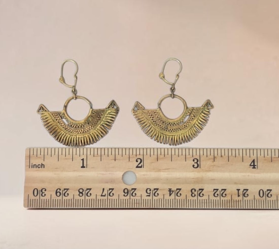 Pre-Columbian Tairona Gold Nose Ring Earrings (1 of 2)