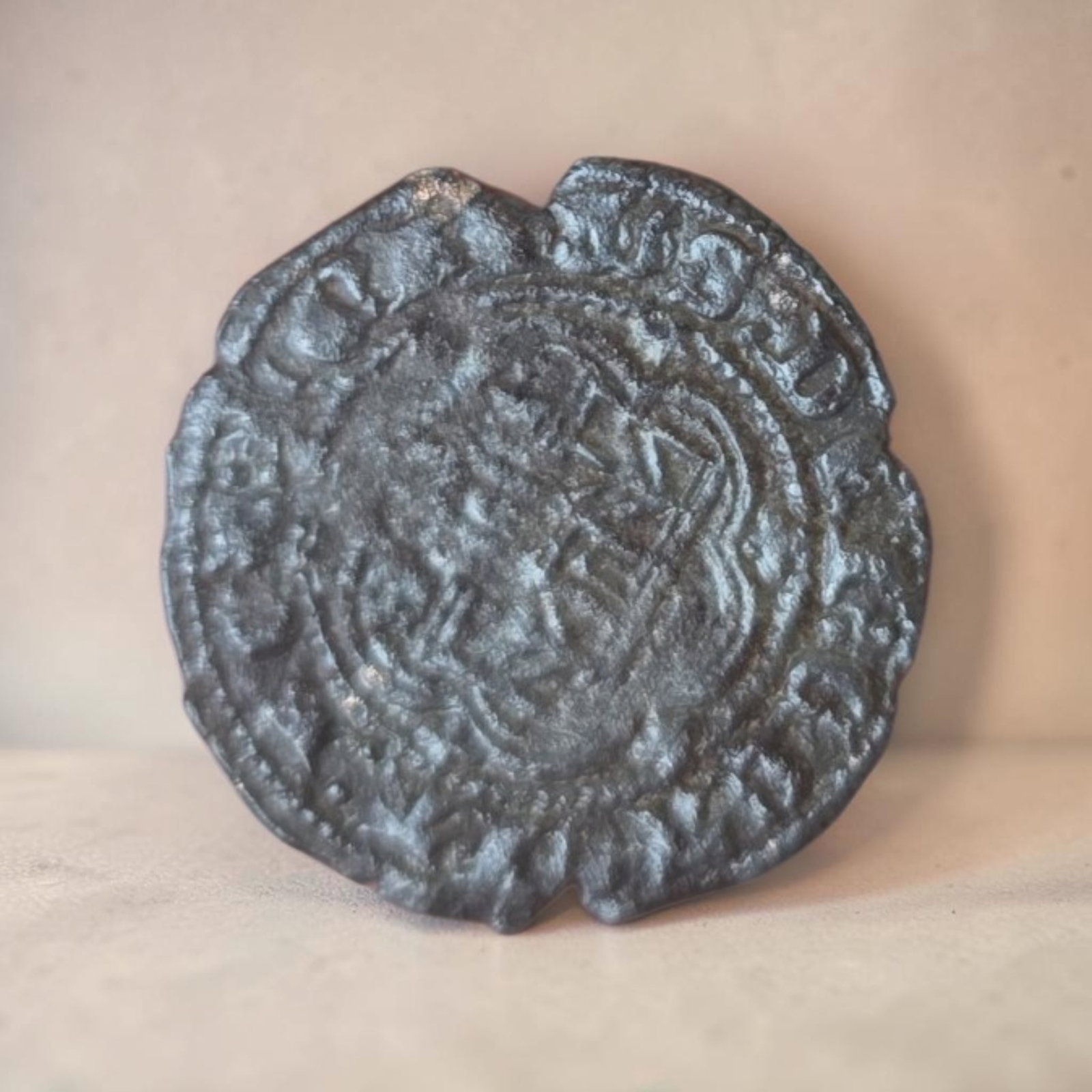 Spanish Cob Silver Coin, King John II, 1429: 1" Spanish Cob Silver Coin, King John II, 1406-1429, Spanish Treasure