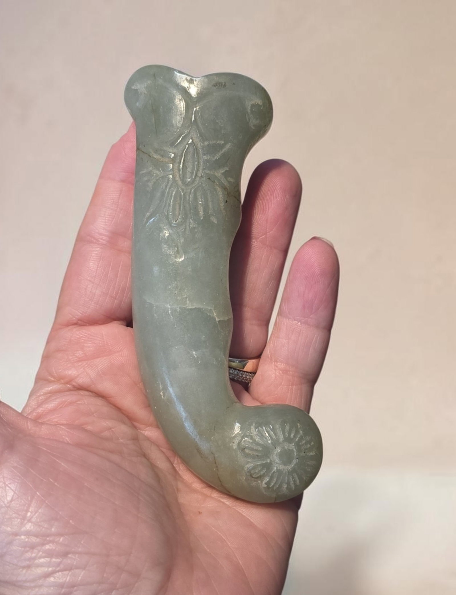 Antique Muhal Jade Dagger Handle - 2