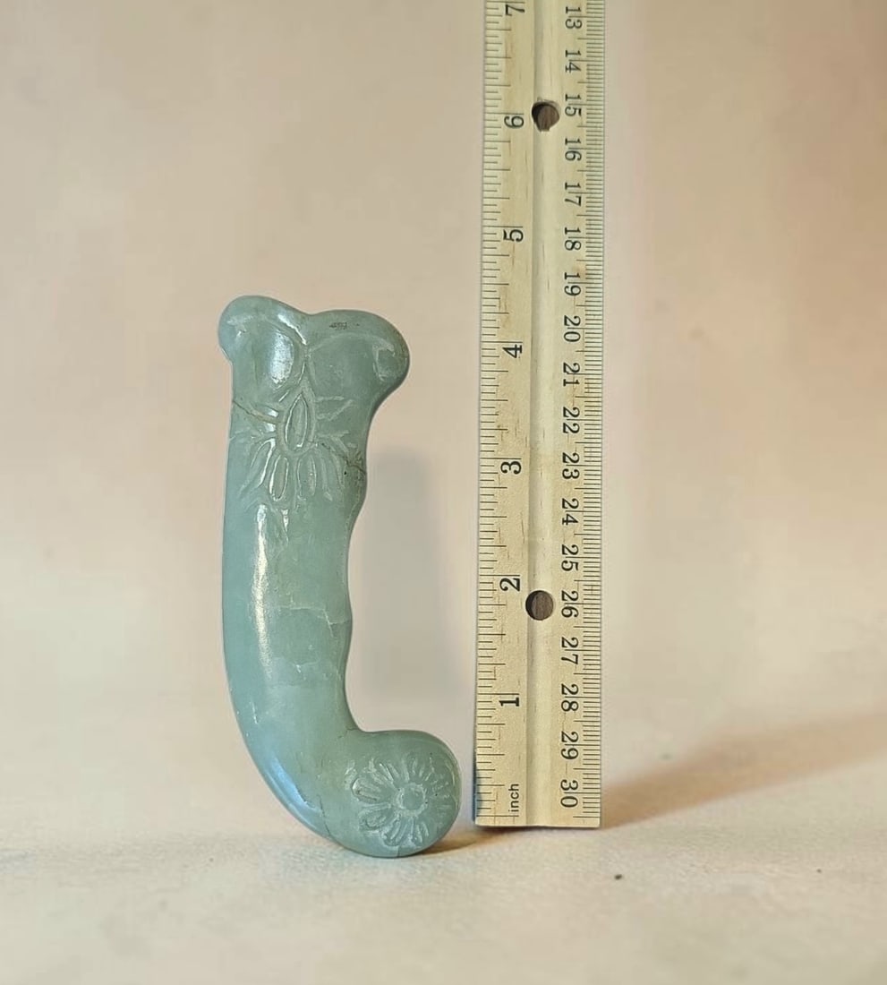 Antique Muhal Jade Dagger Handle - 4
