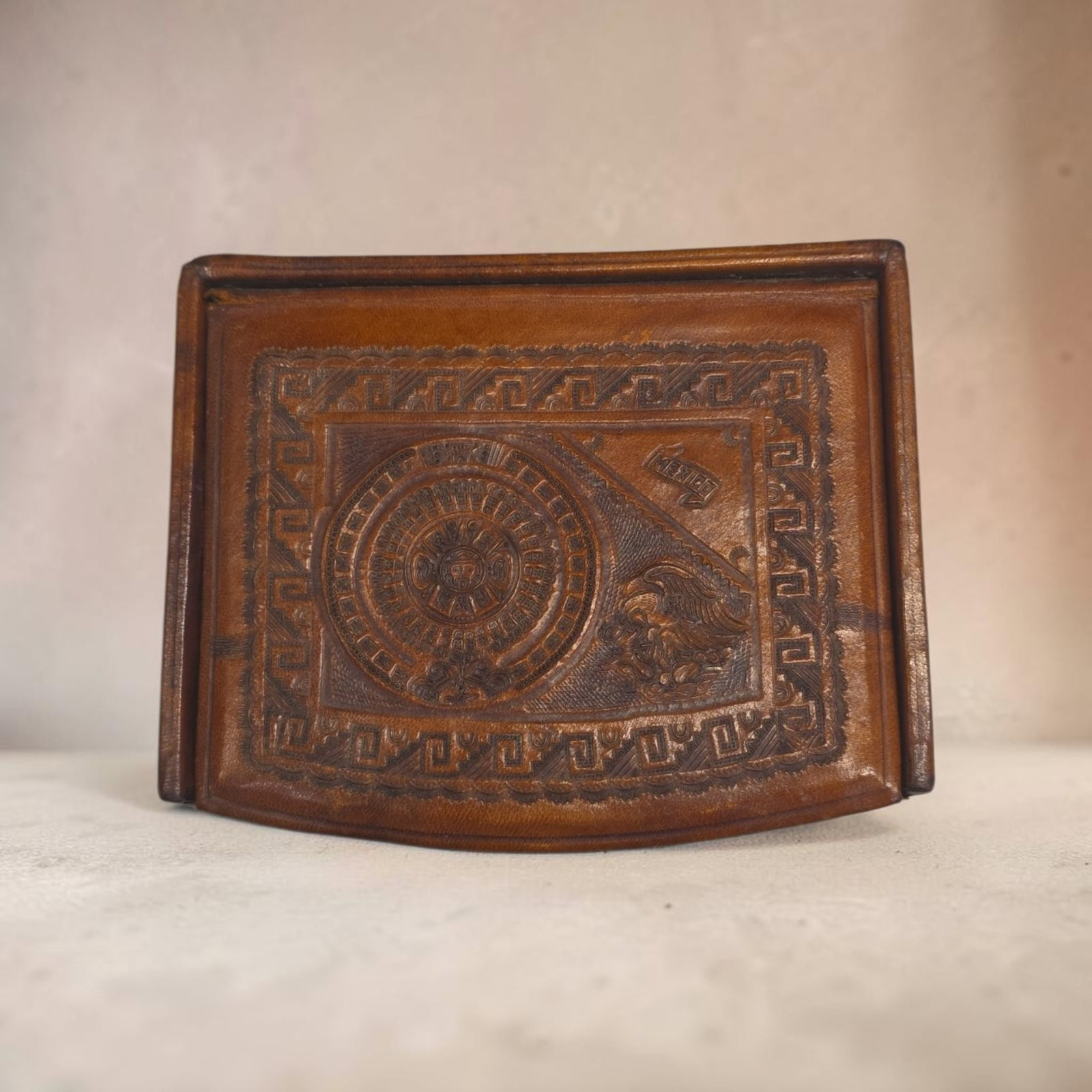 Vintage Leather Embossed Box (1 of 4)