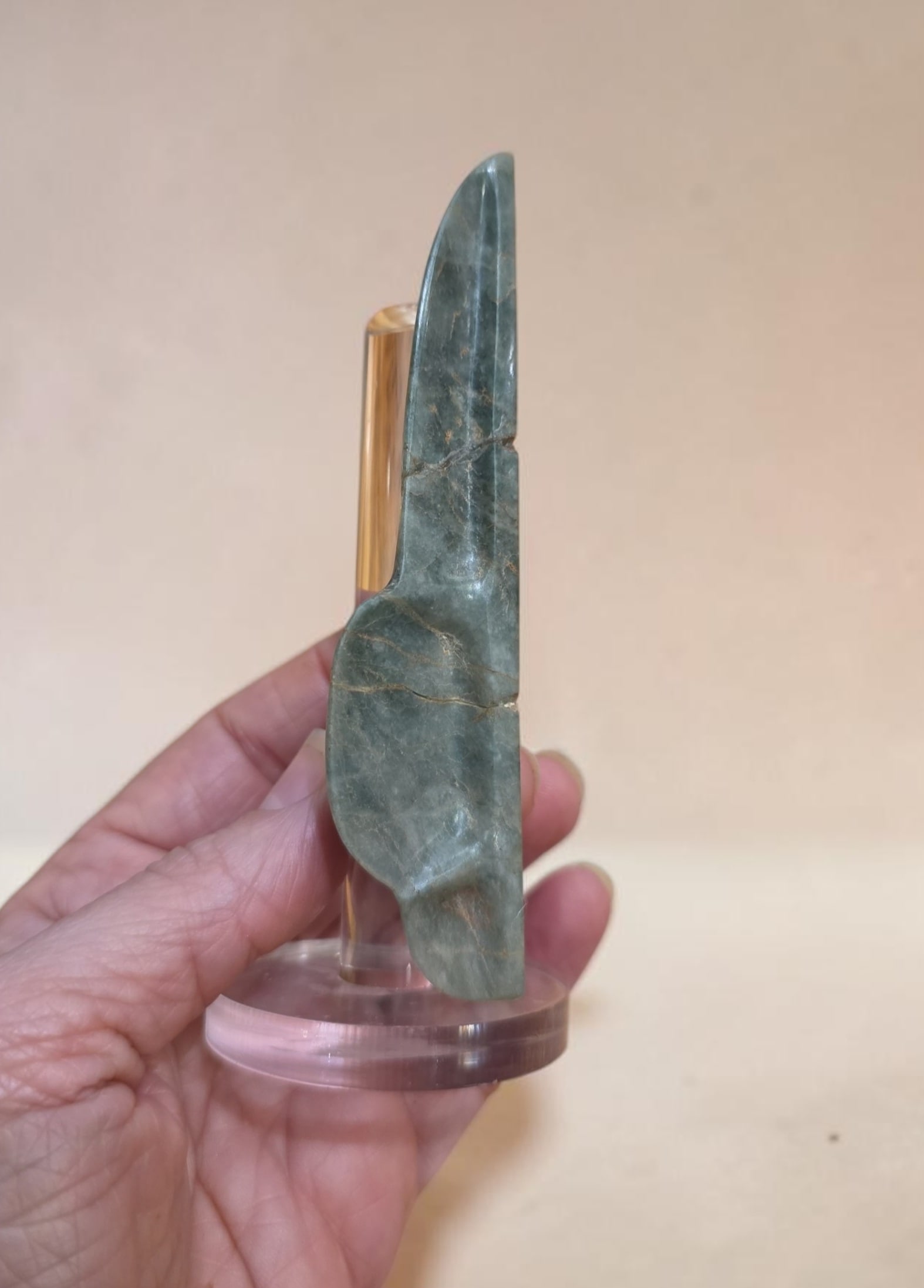 Pre-Columbian Olmec Jade Spoon, Published Piece (1 of 6)