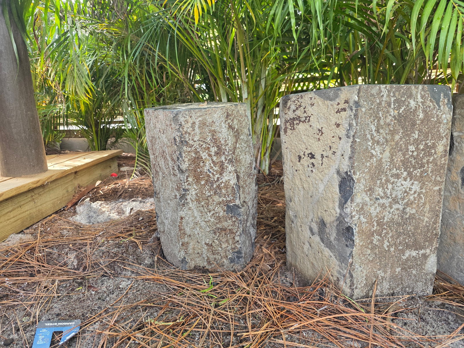 Basalt Table with Matching Basalt Stools - 5