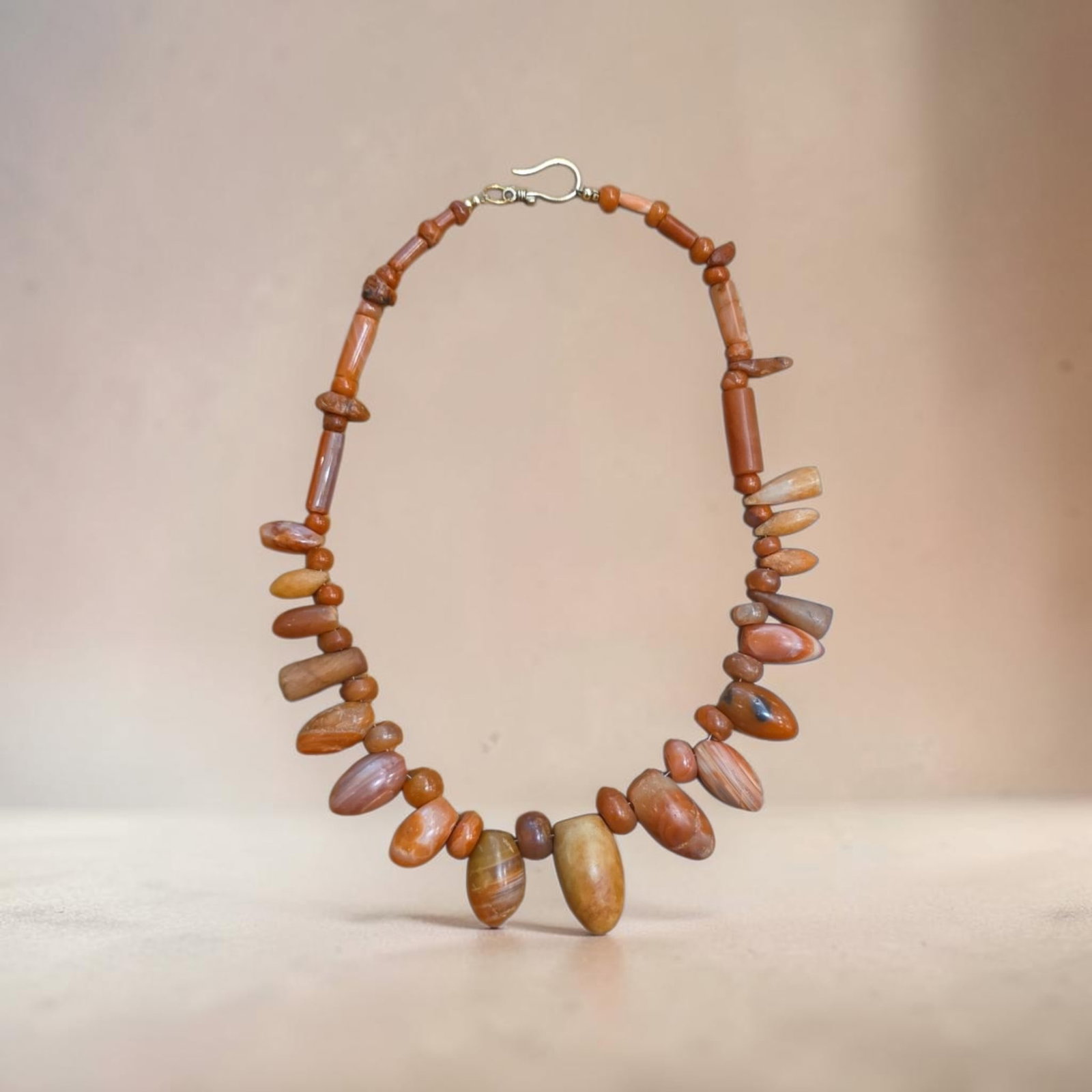 Pre-Columbian Tairona Cacao Carnelian Bead Necklace (1 of 3)
