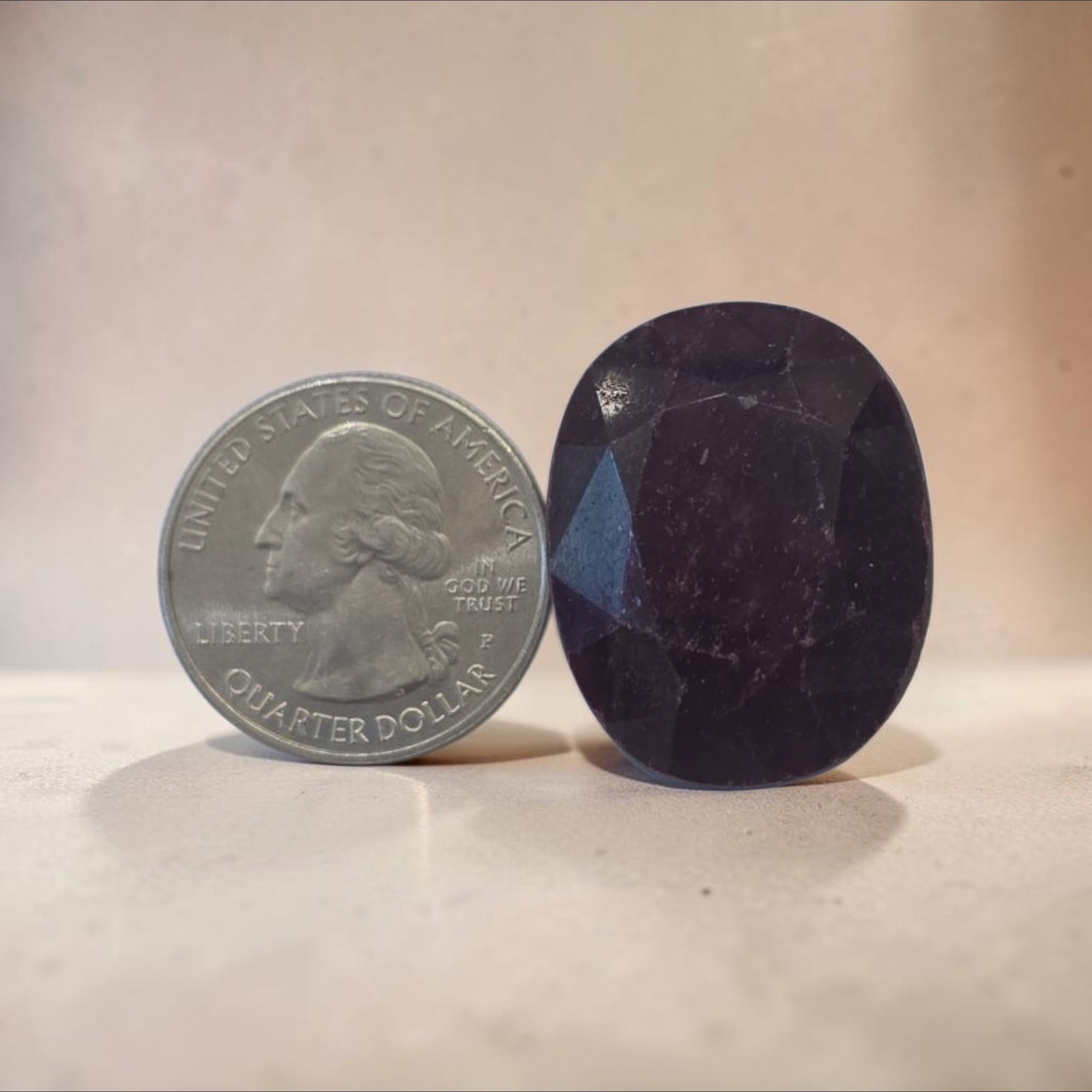 Large Faceted Ruby Loose Stone: 1.25" x 1" Large Faceted Ruby Loose Stone