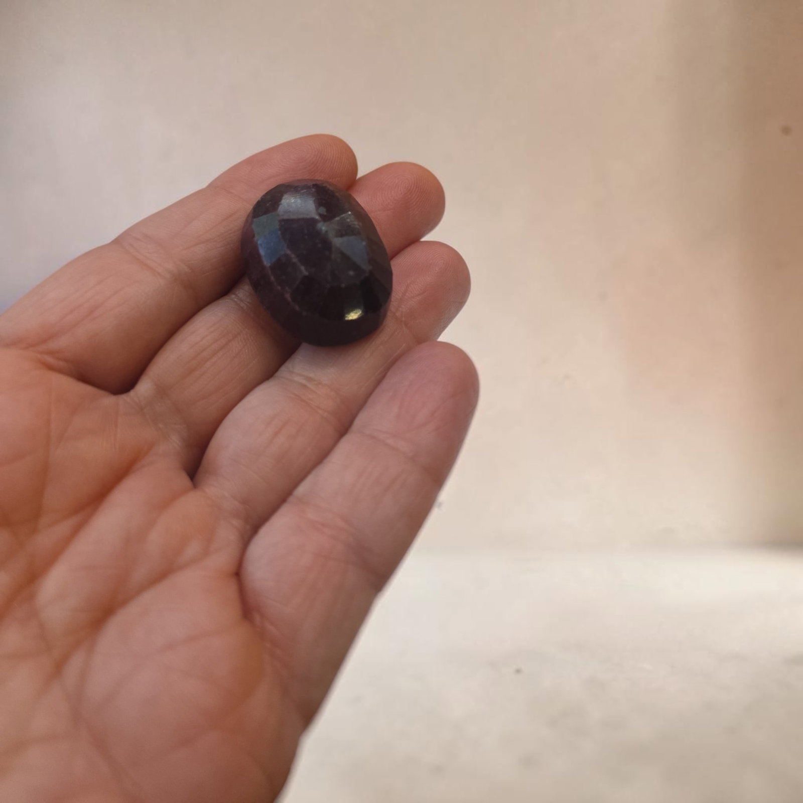 Large Faceted Ruby Loose Stone - 2