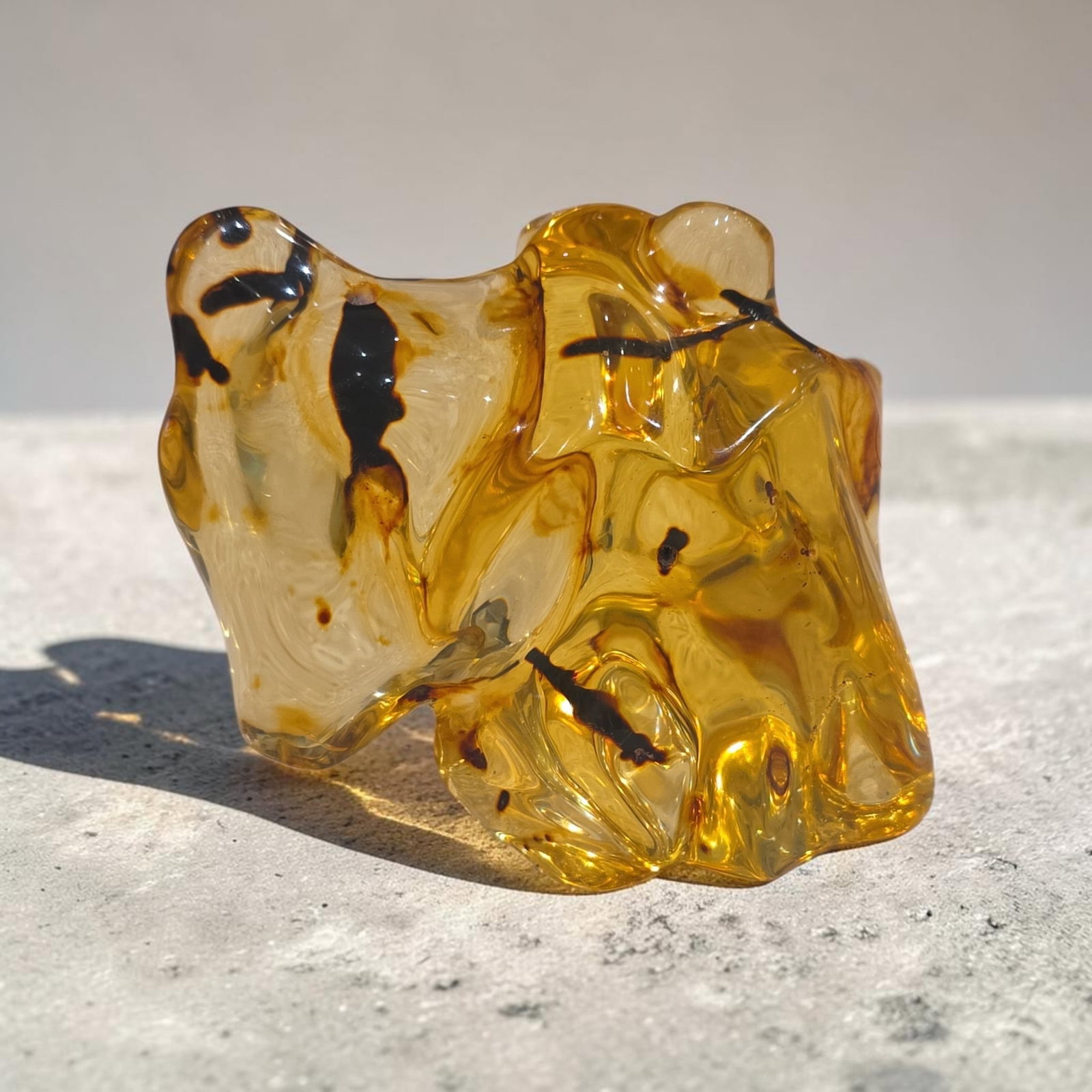 Large Natural Andes Mountain Amber Sculpture, Very Rare: 3.25" x 3.5", Large Natural Andes Mountain Amber Sculpture, Very Rare, 253.6 Grams