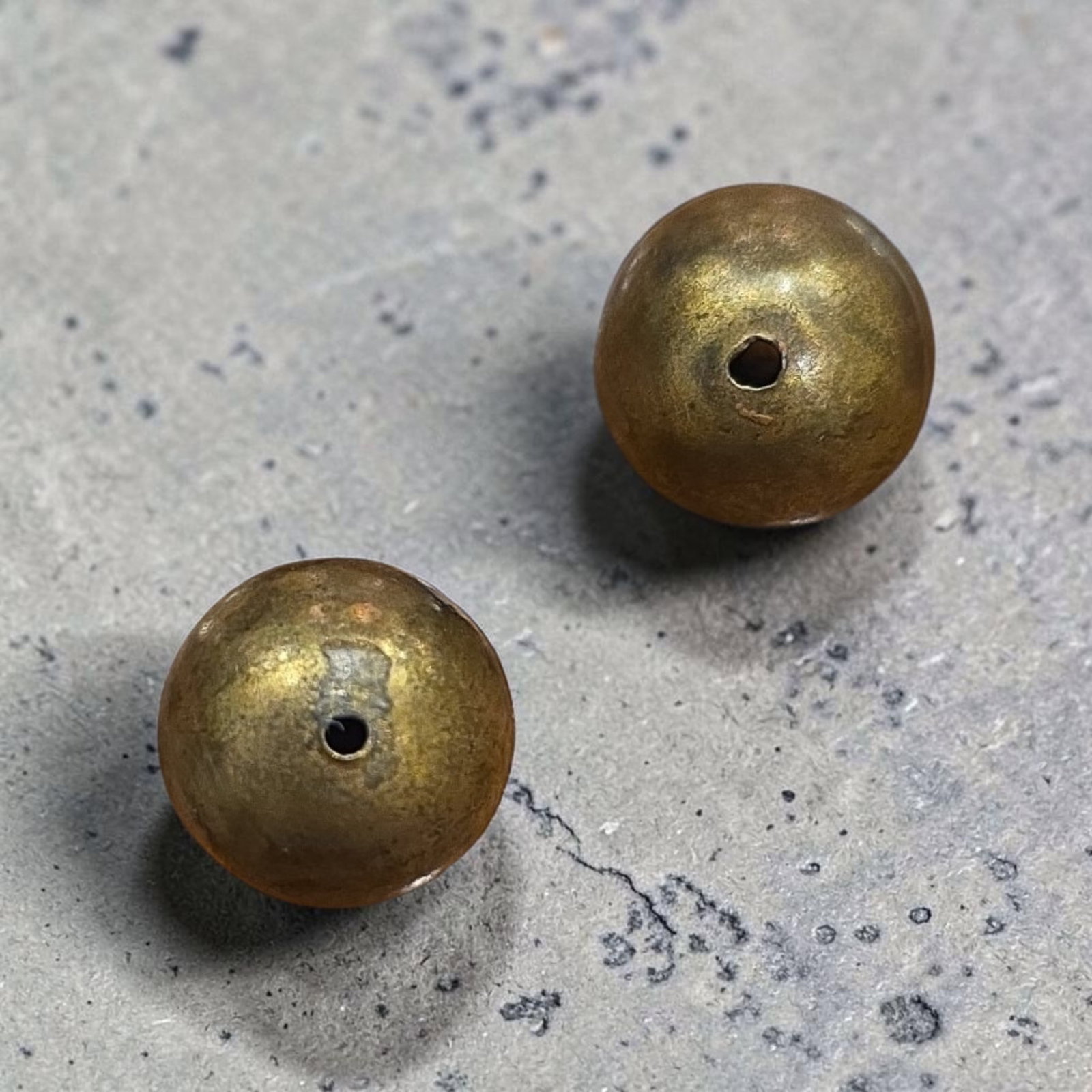 Pre-Columbian Tairona Round Gold Spacer Beads: .5" Each, Pre-Columbian Tairona Round Gold Spacer Beads, Round Spacer beads 1.7 Grams, Tairona Culture Colombia
