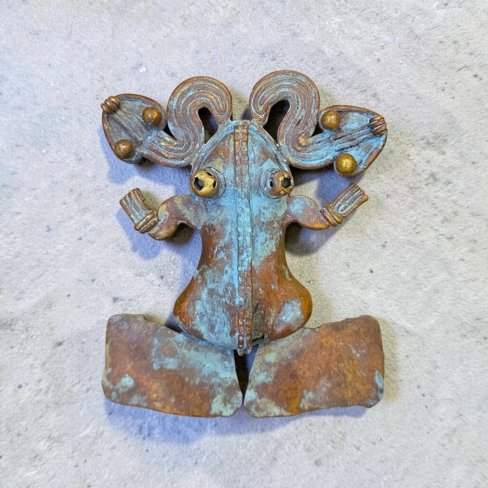 Pre-Columbian Panamanian Tumbaga Frog, Large (1 of 4)