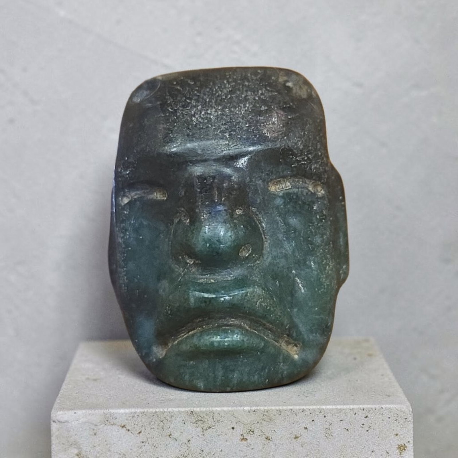 Pre-Columbian Olmec Jade Maskette Pendant (1 of 3)