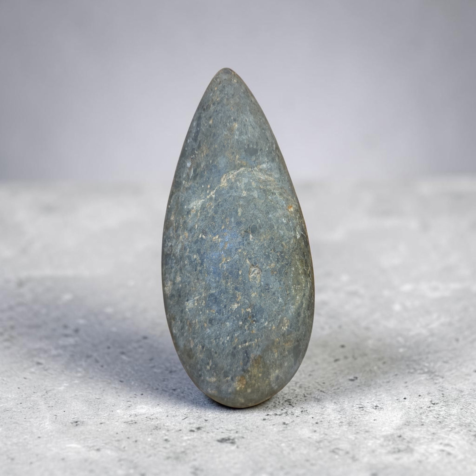 Very Large Pre-Columbian Taino Ceremonial Axe: 3.75" x 9", Very Large Pre-Columbian Taino Ceremonial Axe, Hard Stone Axe, Mineral Deposits, Erosion, Signs of Wear, Taino Culture, 600-1200 C.E.