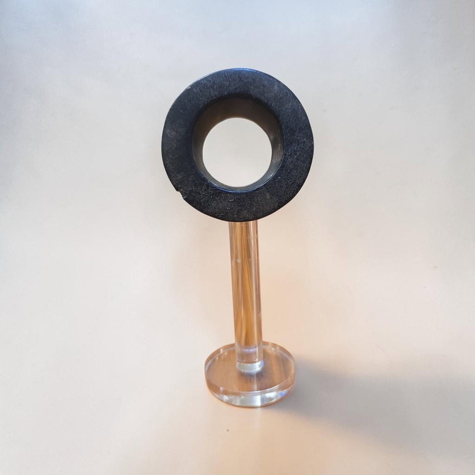 Pre-Columbian Mayan Jade Ear Flare, Published Piece: 2.5" x 1.5", Pre-Columbian Mayan Jade Ear Flare, Published Piece "Carved in Stone " by TJ Mcullough, Jade Ear Flare, High Polish, Erosion, Mineral Deposits, Mayan 500-900 C.E.