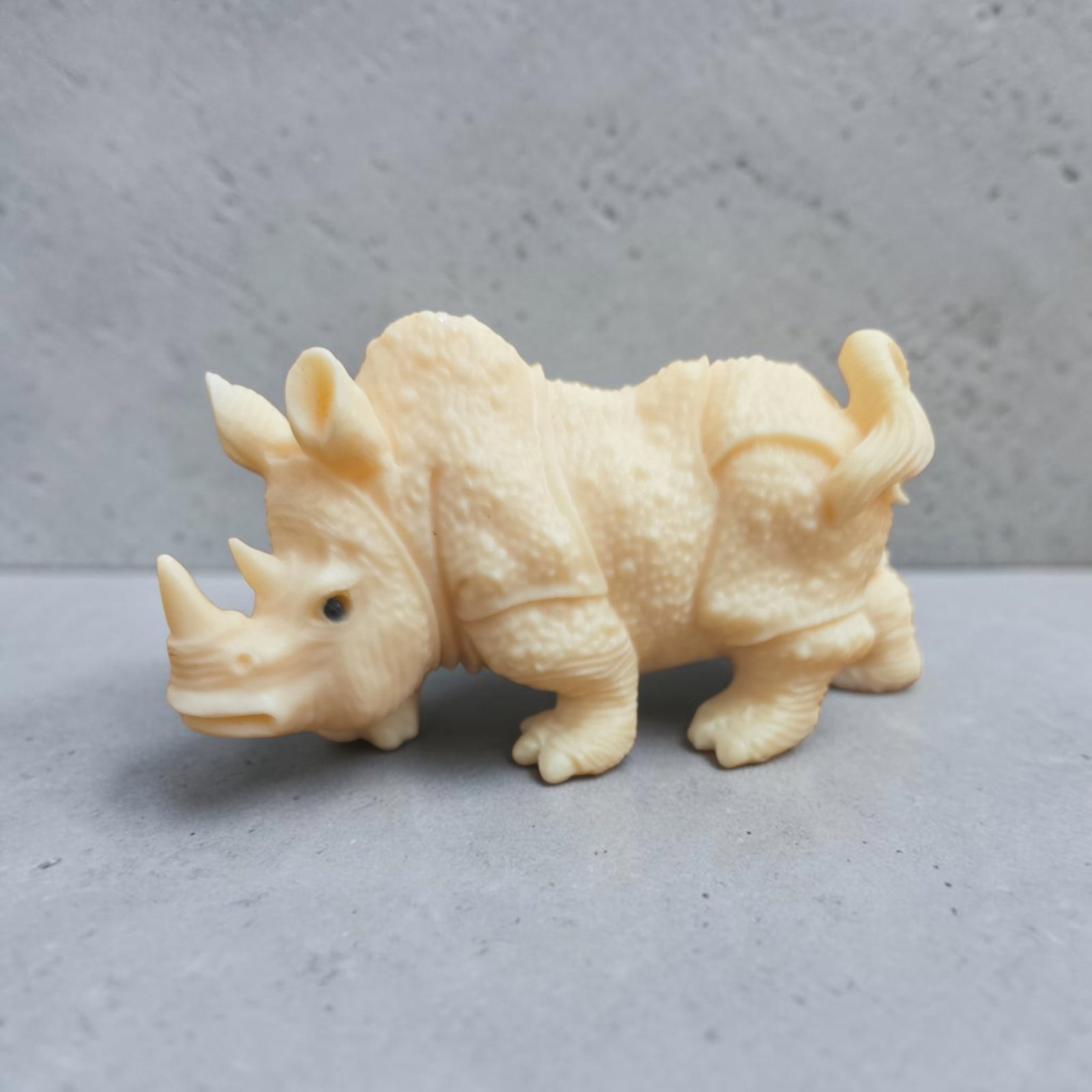 Tagua Net Rhinocerous Figure, Mid-Century: 3.25", Tagua Net Rhinocerous Figure, Mid-Century