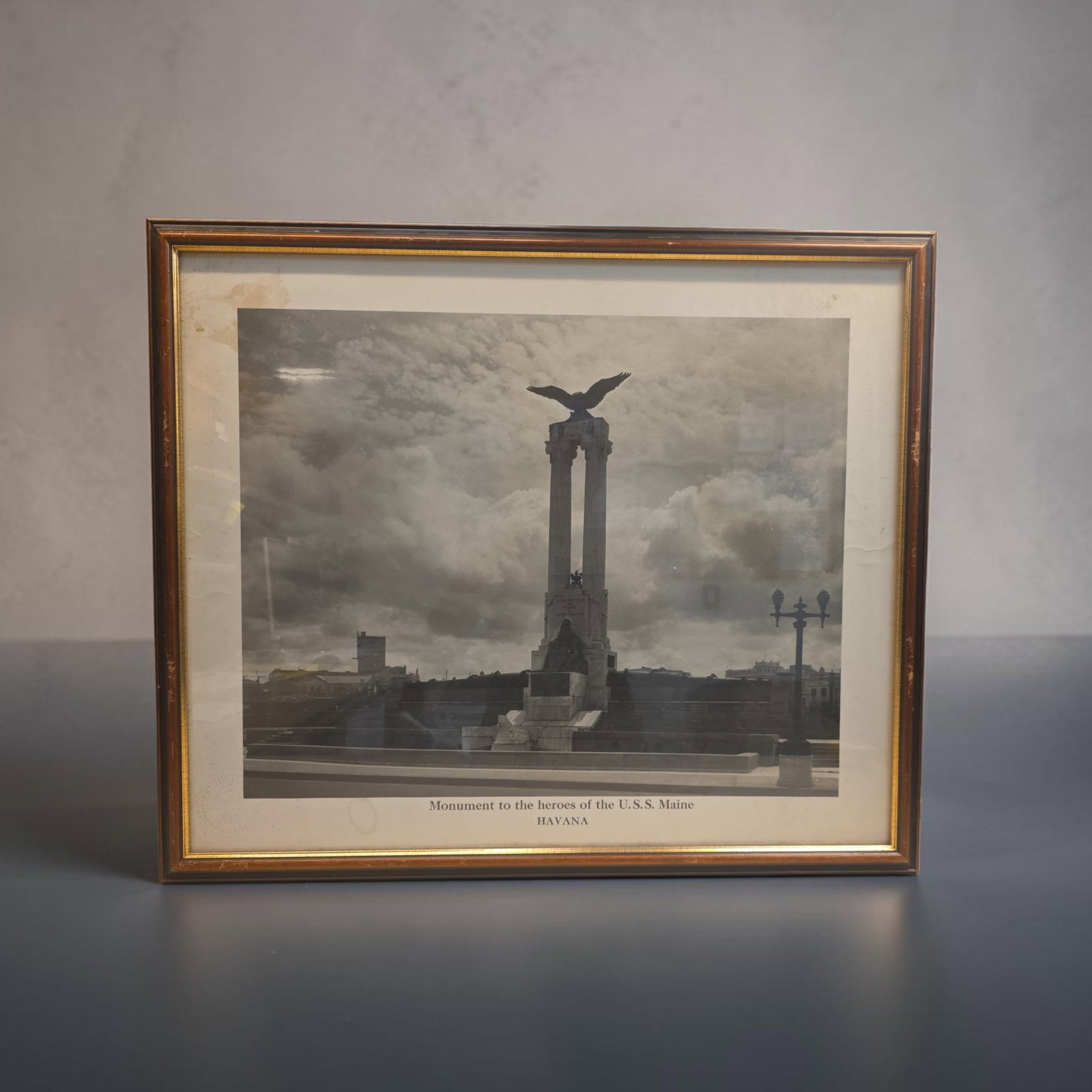 Vintage Black And White Photograph Of The Monument Of Heroes Of The USS Maine In Havana Cuba (1 of 2)