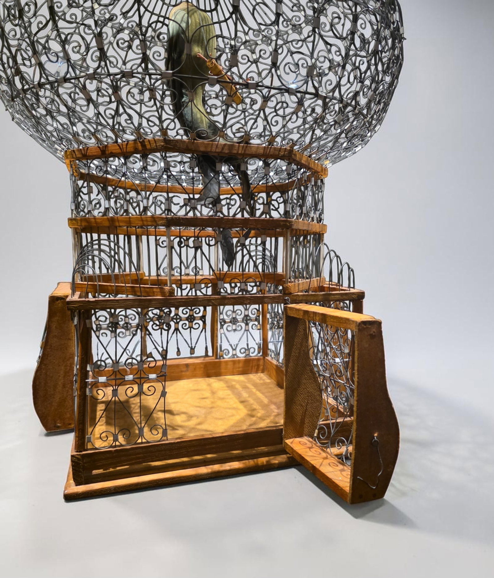 Victorian Wire Dome Birdcage - 2