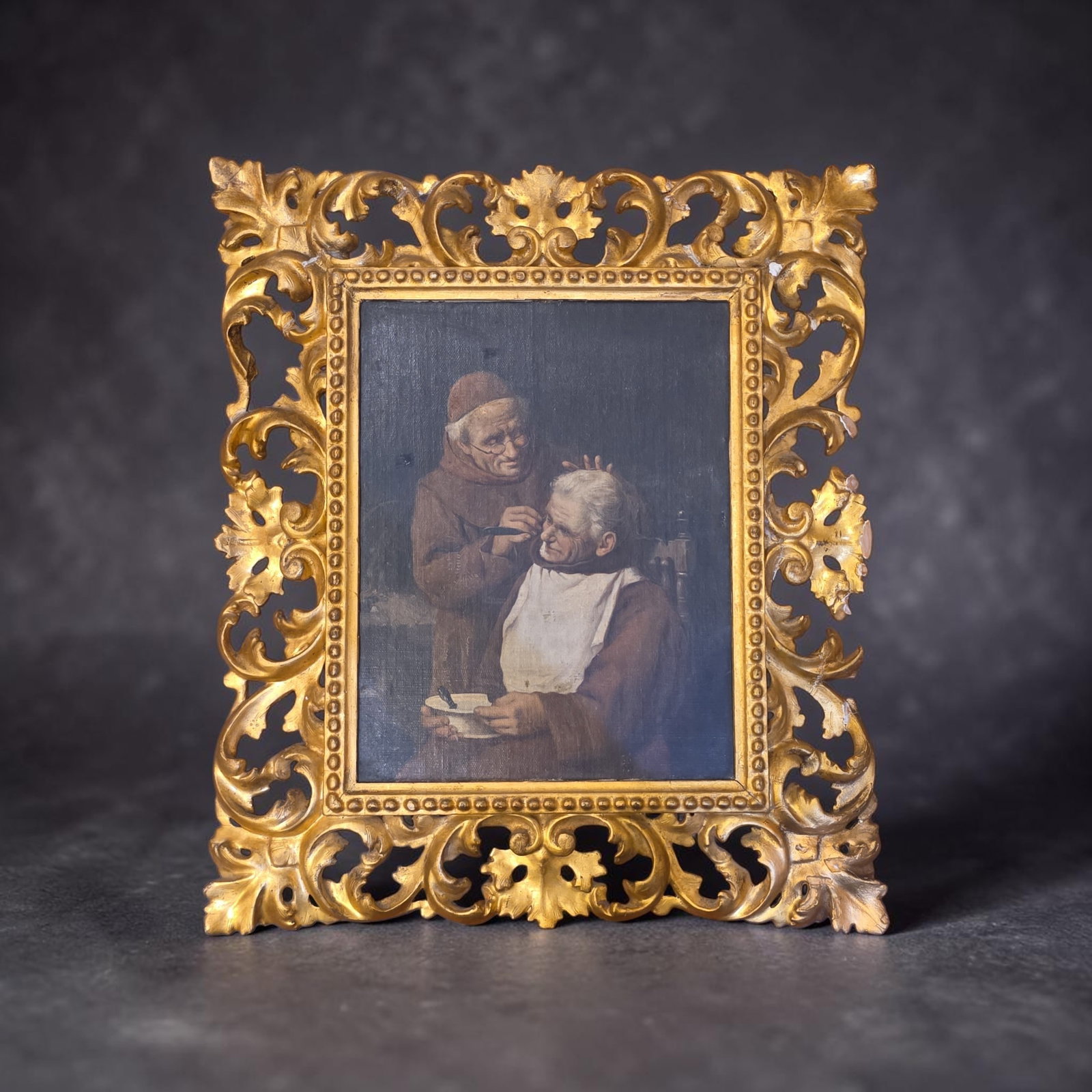 18th Century Italian Oil on Canvas in Gilded Frame (1 of 3)