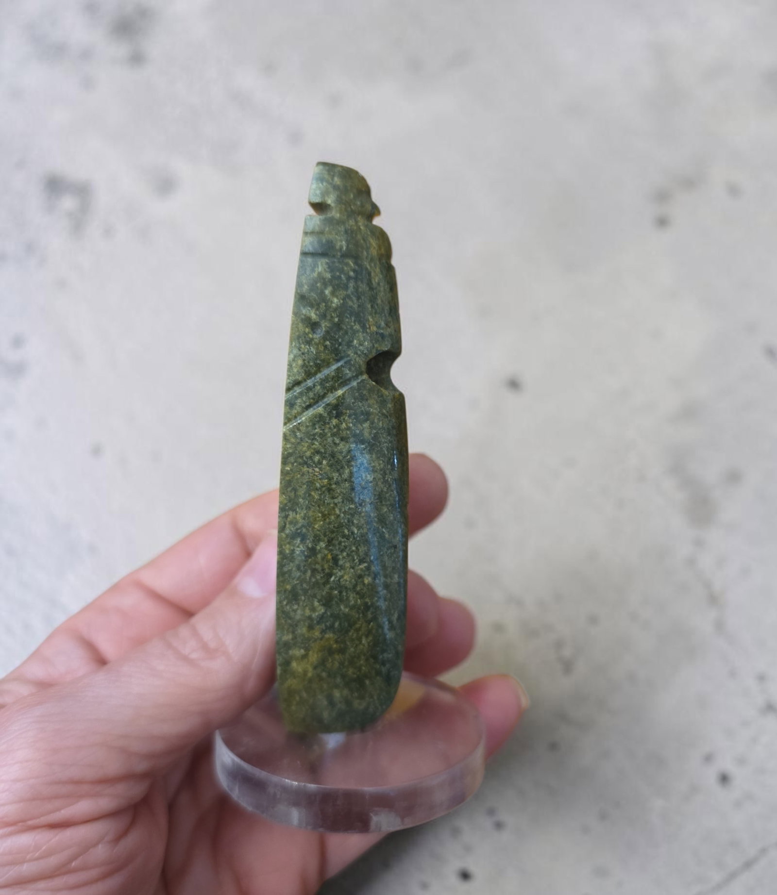 Pre-Columbian Avian Quarter Jade Celt, Costa Rica (1 of 6)