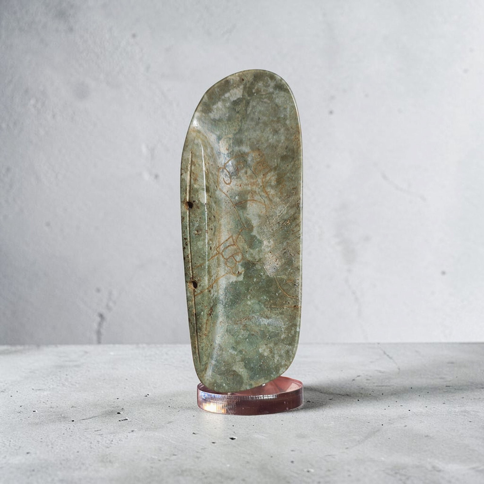 Pre-Columbian Mayan Ceremonial Jade Spoon (1 of 6)
