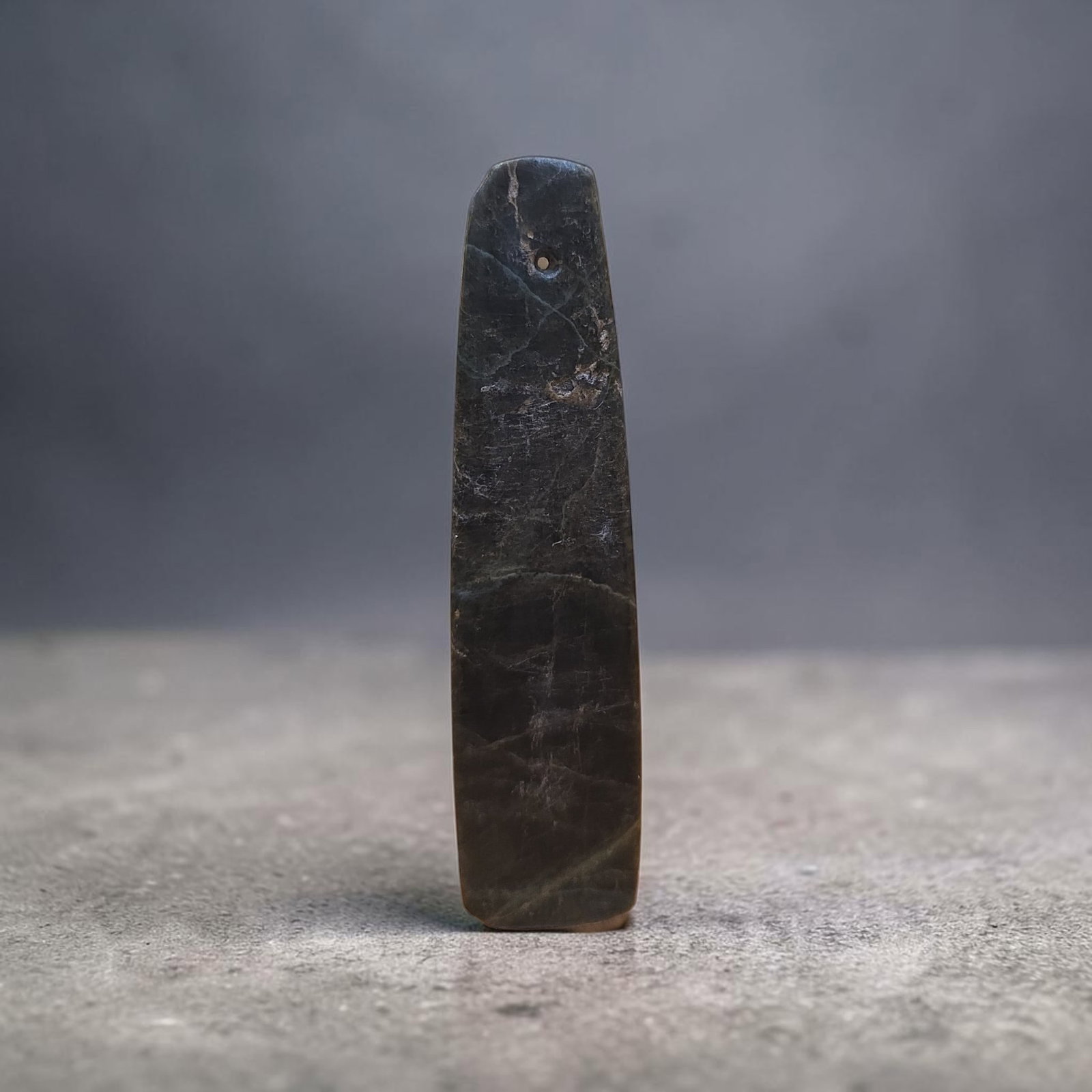Pre-Columbian Jade Celt, Costa Rica: 3.5" x 1" Pre-Columbian Jade Celt, High Polish Gemstone Quality Jade, Translucent Jade, Mineral Deposits, Guanacaste Costa Rica