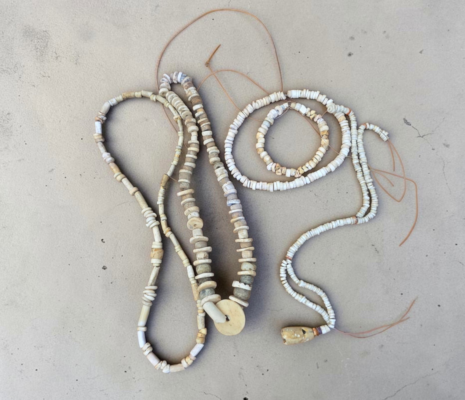 Pre-Columbian Shell Beaded Necklace Sets, Mayan (1 of 2)