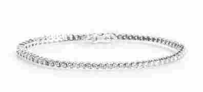 14K White Gold Diamond Tennis Bracelet Approx. 3.40 Carats (1 of 13)