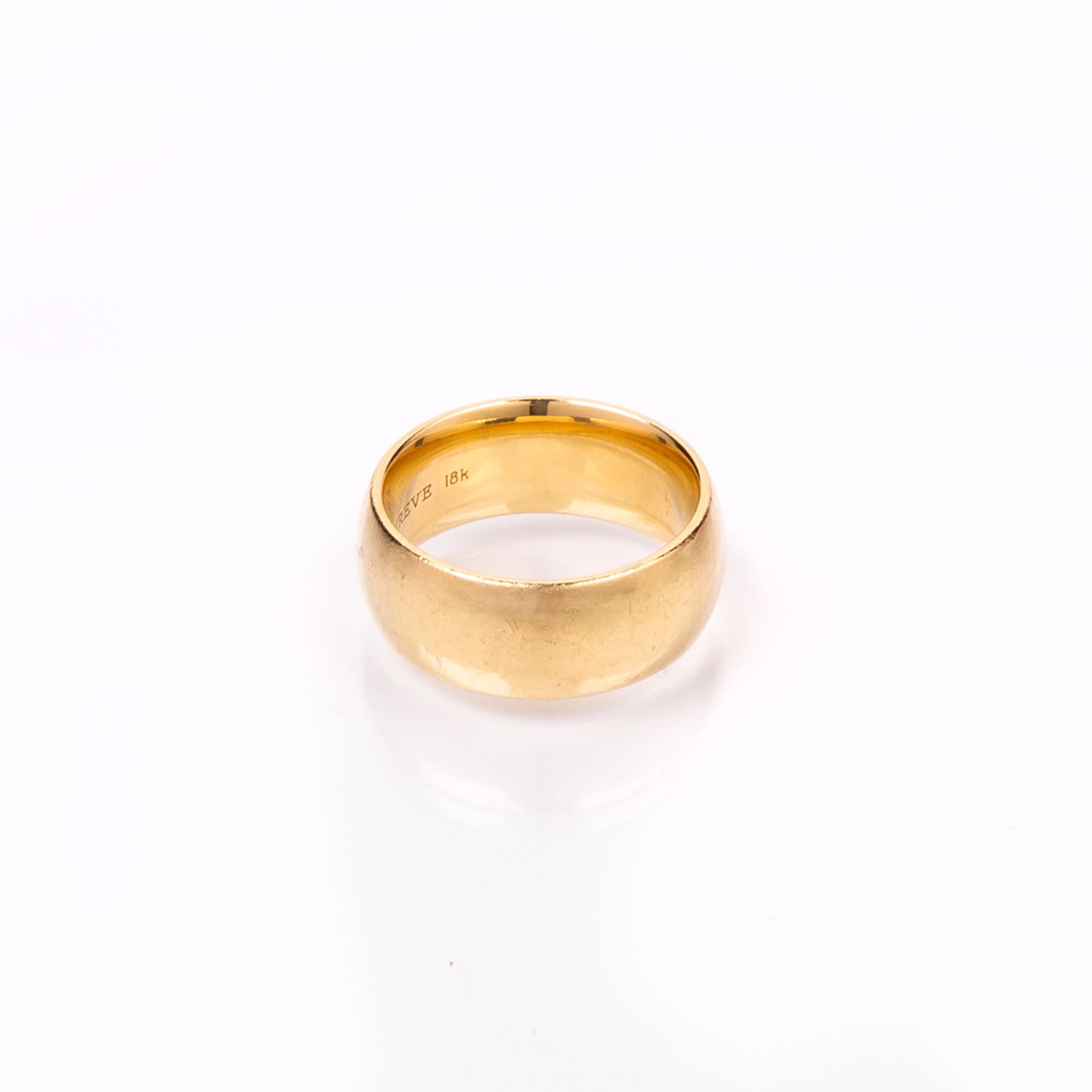 Heavy Shreve 18K Wide Gold Band (1 of 4)