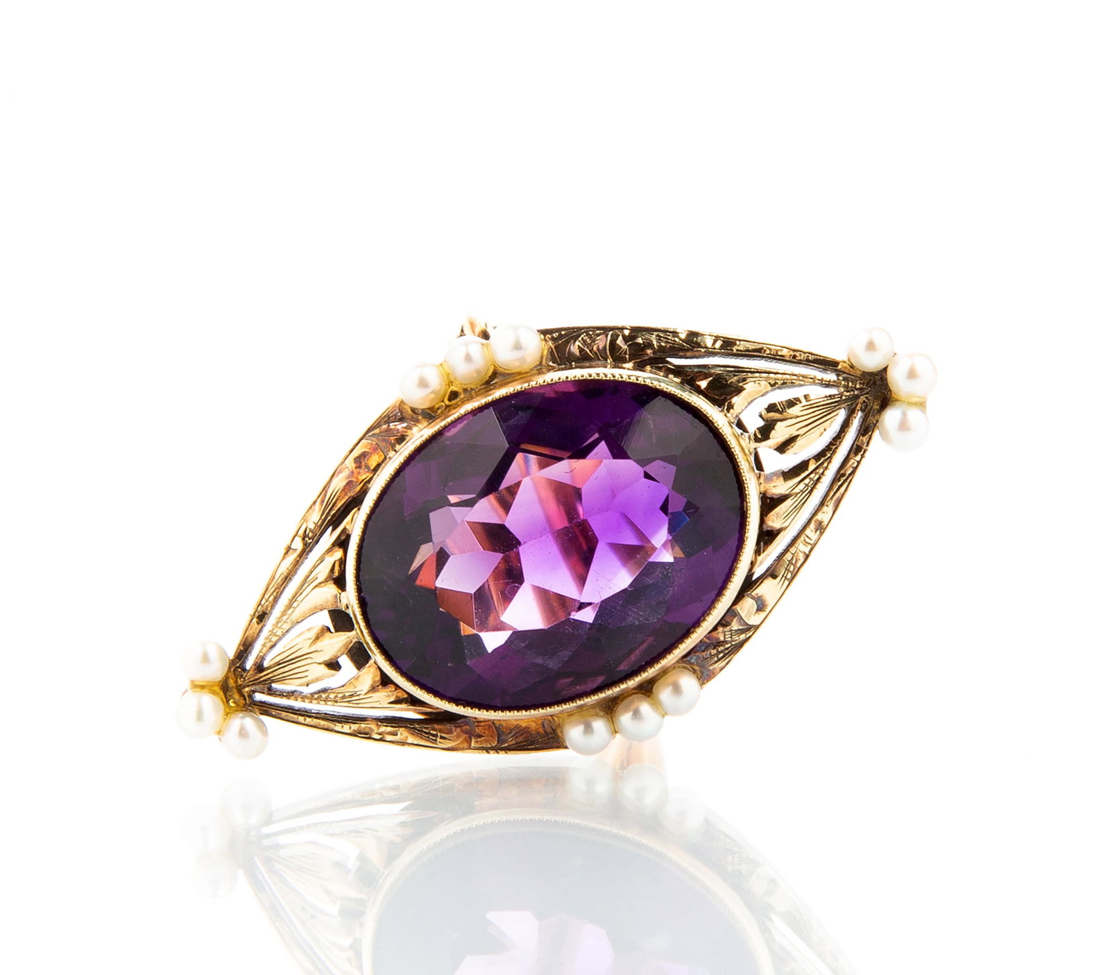 Antique Amethyst and Pearl Ring (1 of 9)
