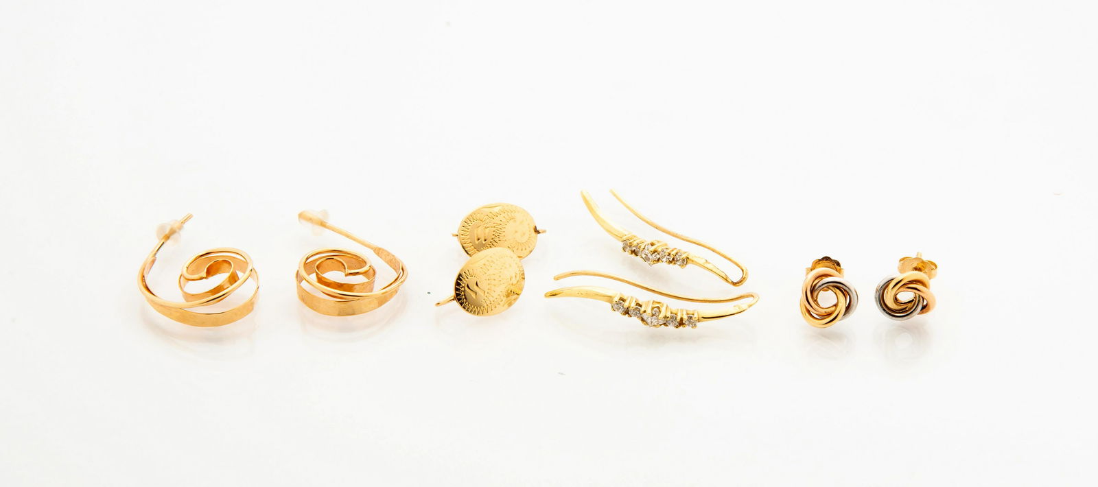 Four Pairs of 14K Earrings (1 of 2)