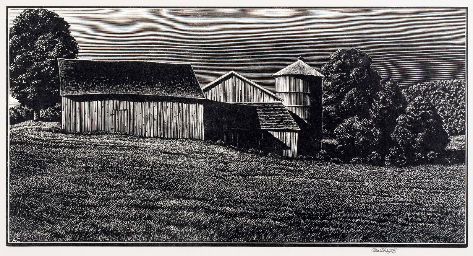 Asa Cheffetz (1896-1965) Farm Buildings, 1945 (1 of 4)