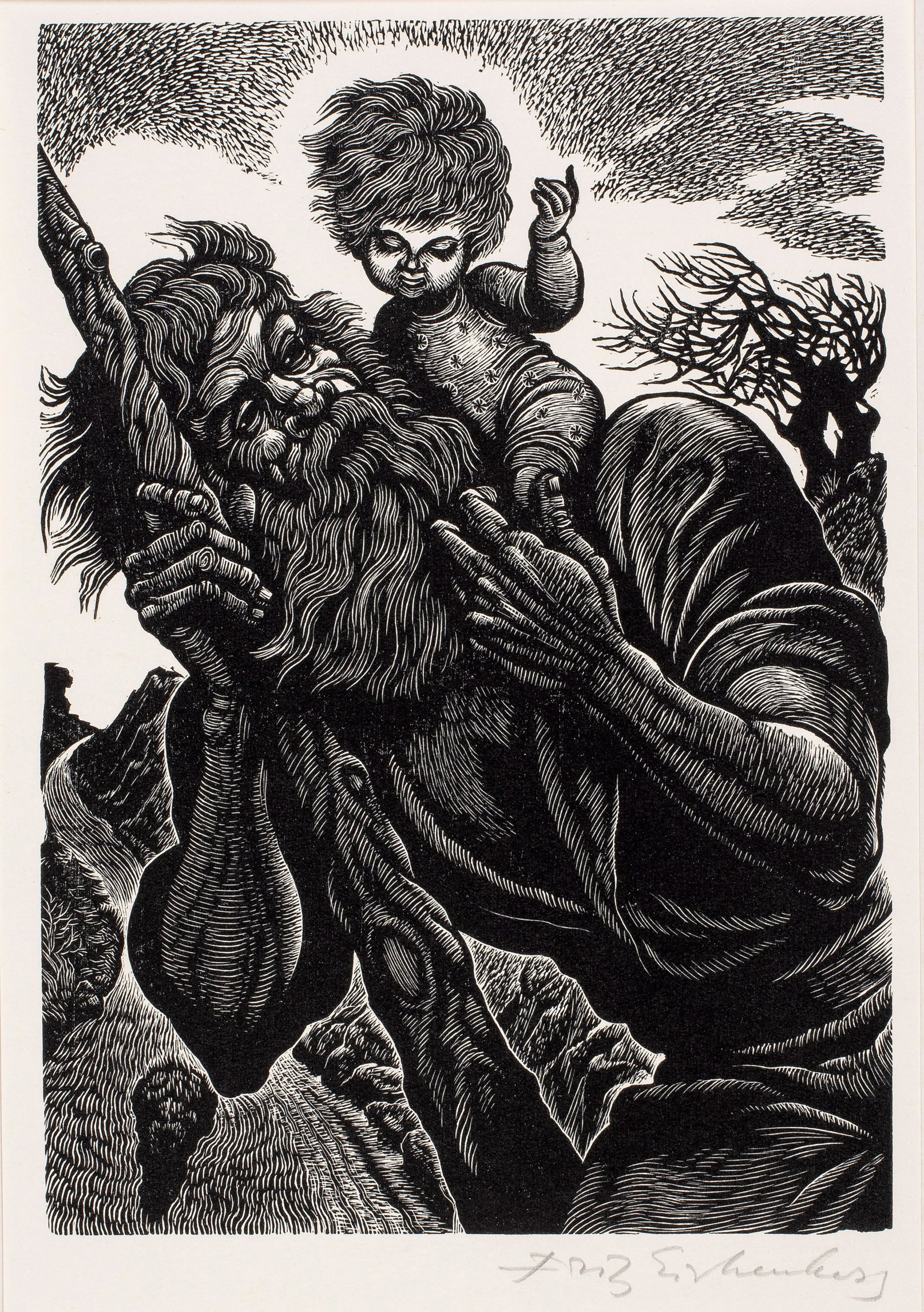 Fritz Eichenberg (1901-1990) St. Christopher, 1949 (1 of 6)