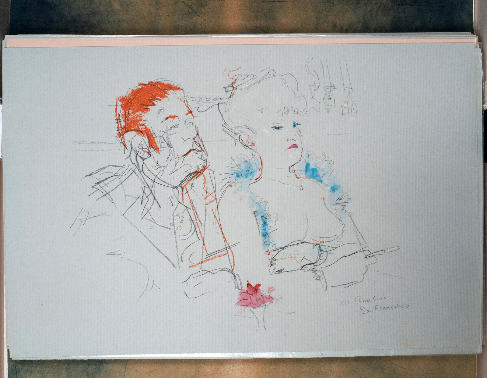 Jack Levine (1915-2010) Facing East, 1970: Portfolio written by James Michener, prints and sketches by Jack Levine. First limited edition, numbered 804/2500, Maecenas Press, Random House, New York, 1970, signed in pen and ink on colophon sheet