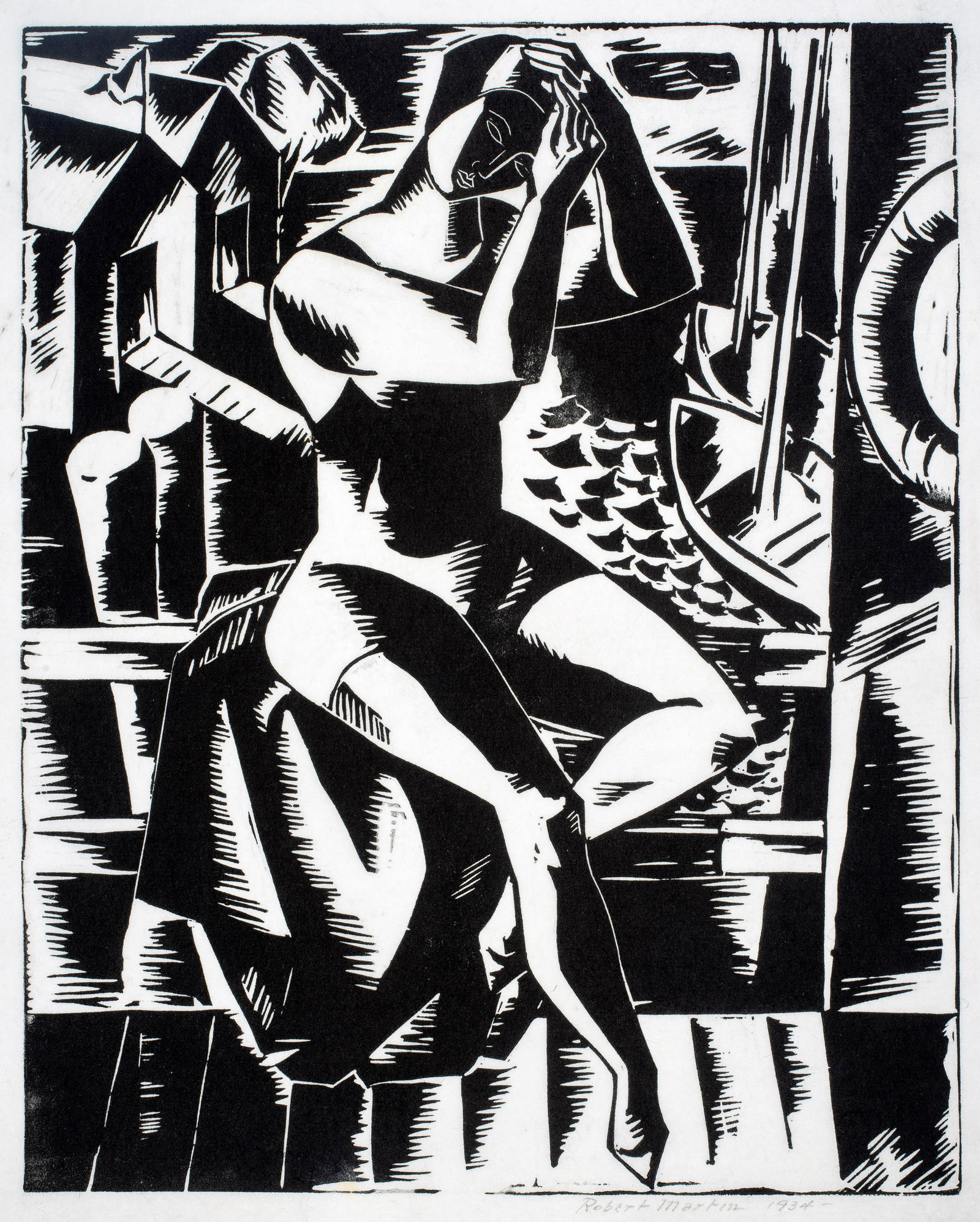 Robert Martin (1888-1971) Modernist Figure, 1934 (1 of 6)