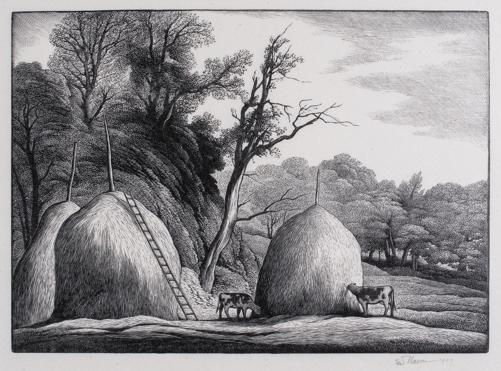 Thomas W. Nason (1889-1971) Haystacks, 1949 (1 of 3)