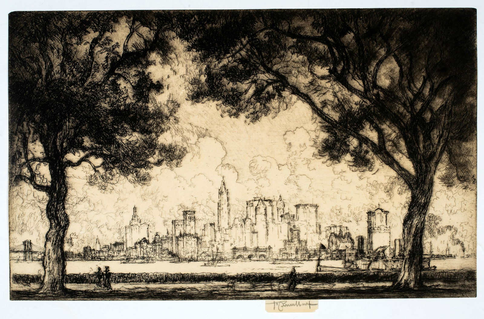 Joseph Pennell (1857-1926) New York from Governor's Island, 1915 (1 of 3)