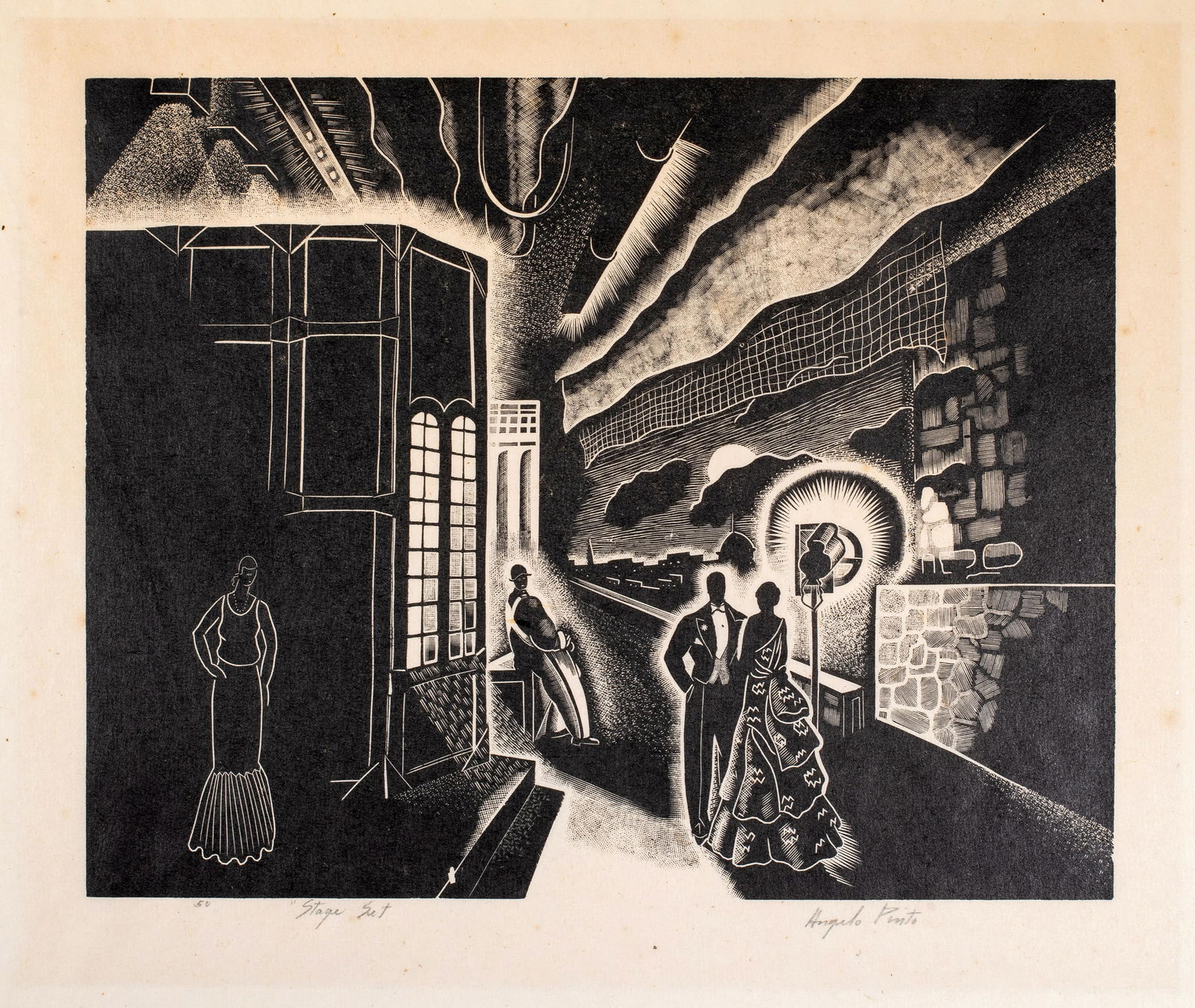 Angelo Pinto (1908-1994) Stage Set, mid-1930's (1 of 4)