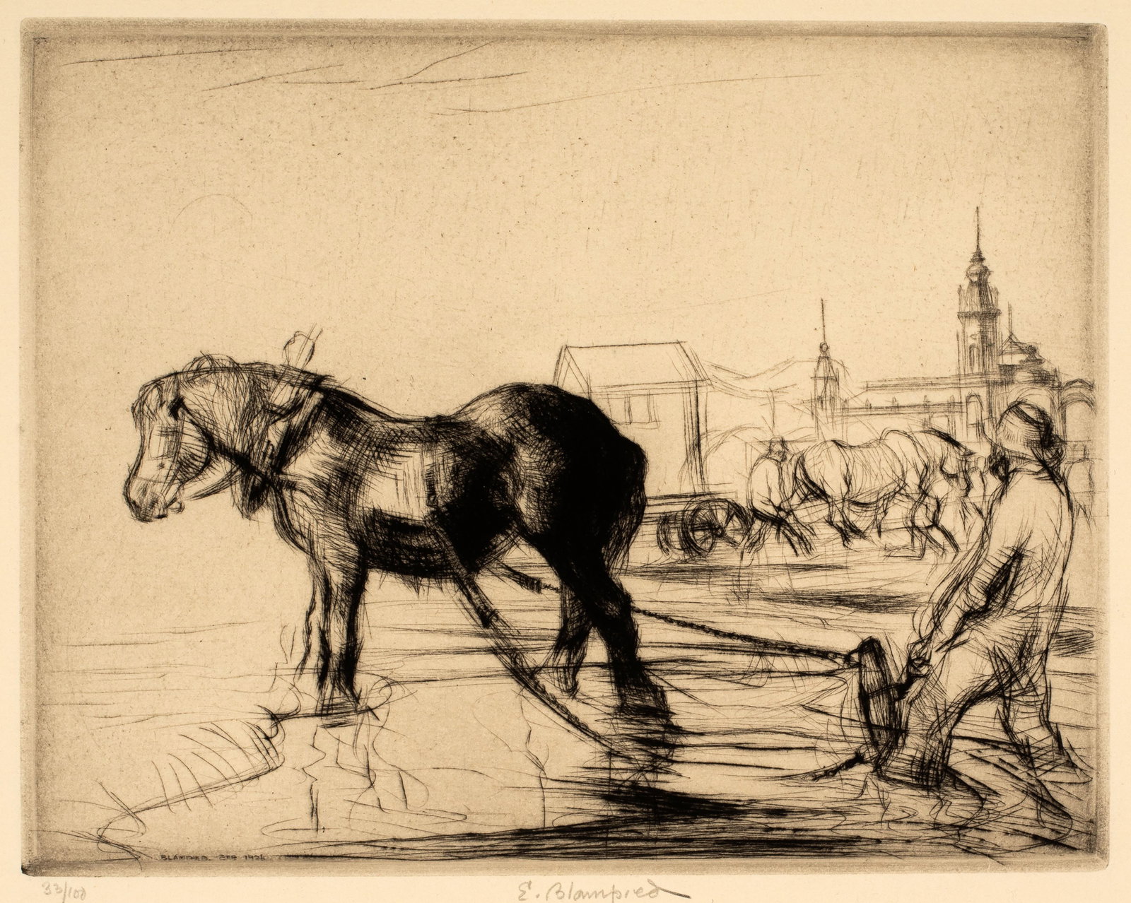 Edmund Blampied (1886-1966) Ostend Horse, 1926 (1 of 4)