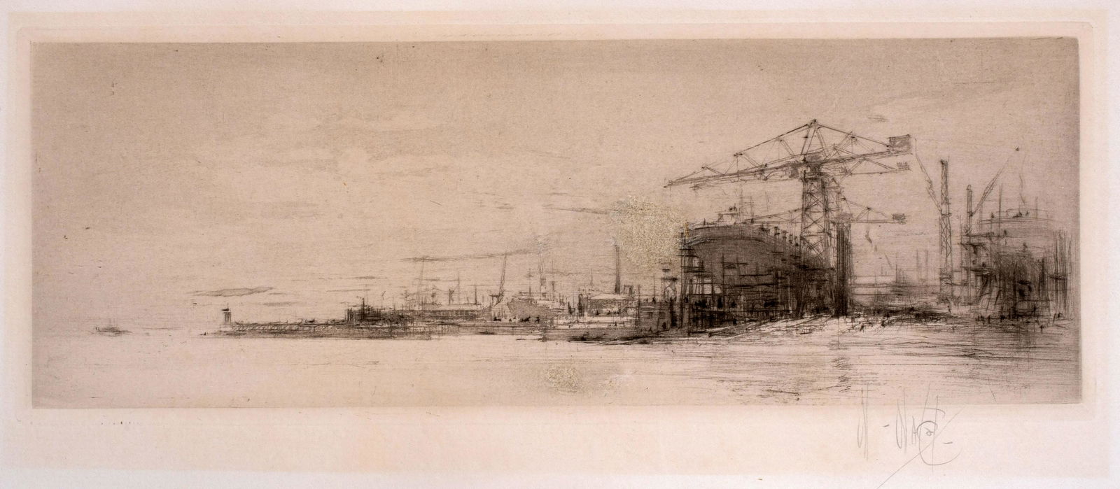 William Walcot (1874-1943) Glascow on the Clyde, 1922 (1 of 3)