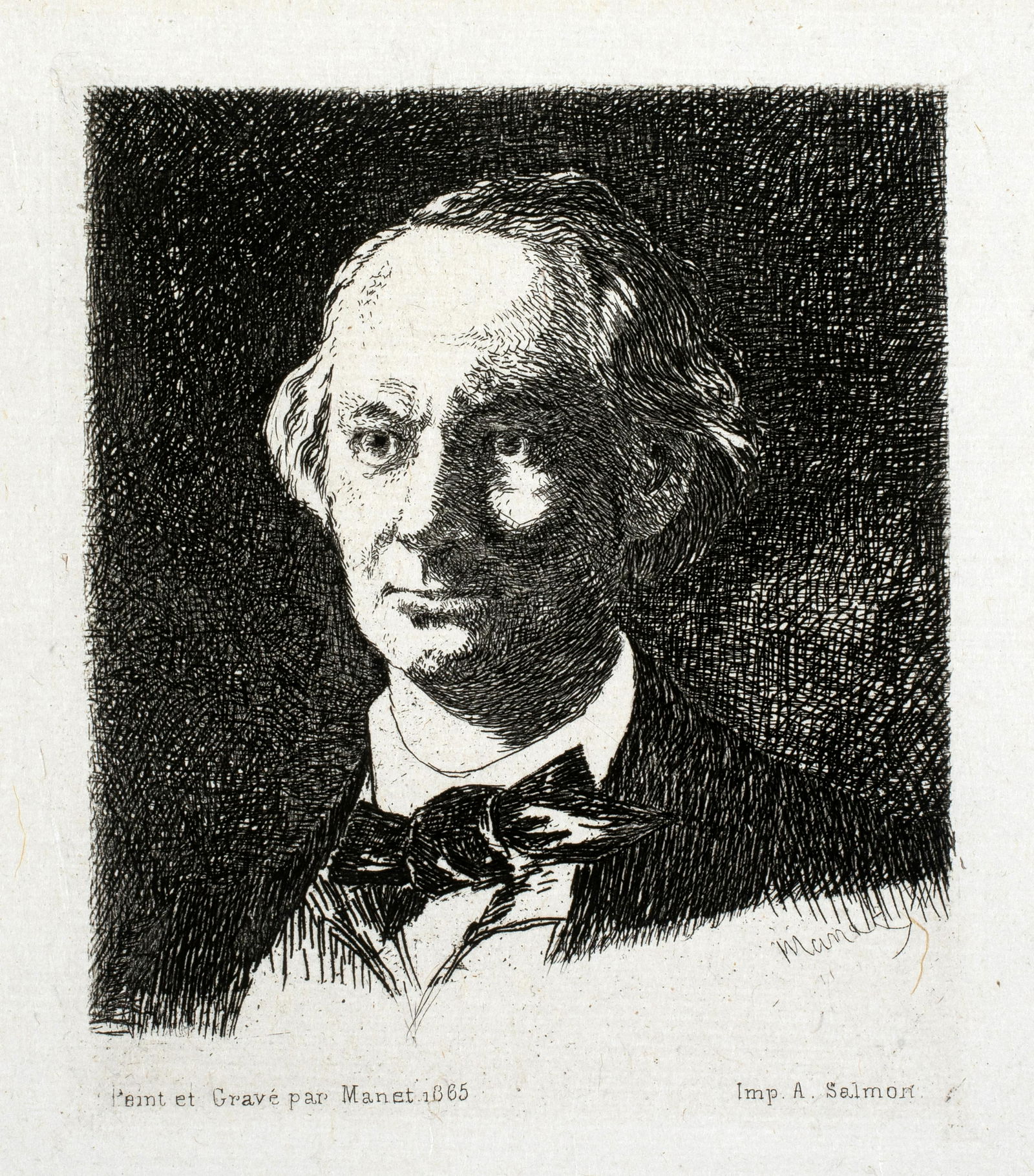 Edouard Manet (1832-1883) Baudelaire en Face, 1865 (1 of 2)