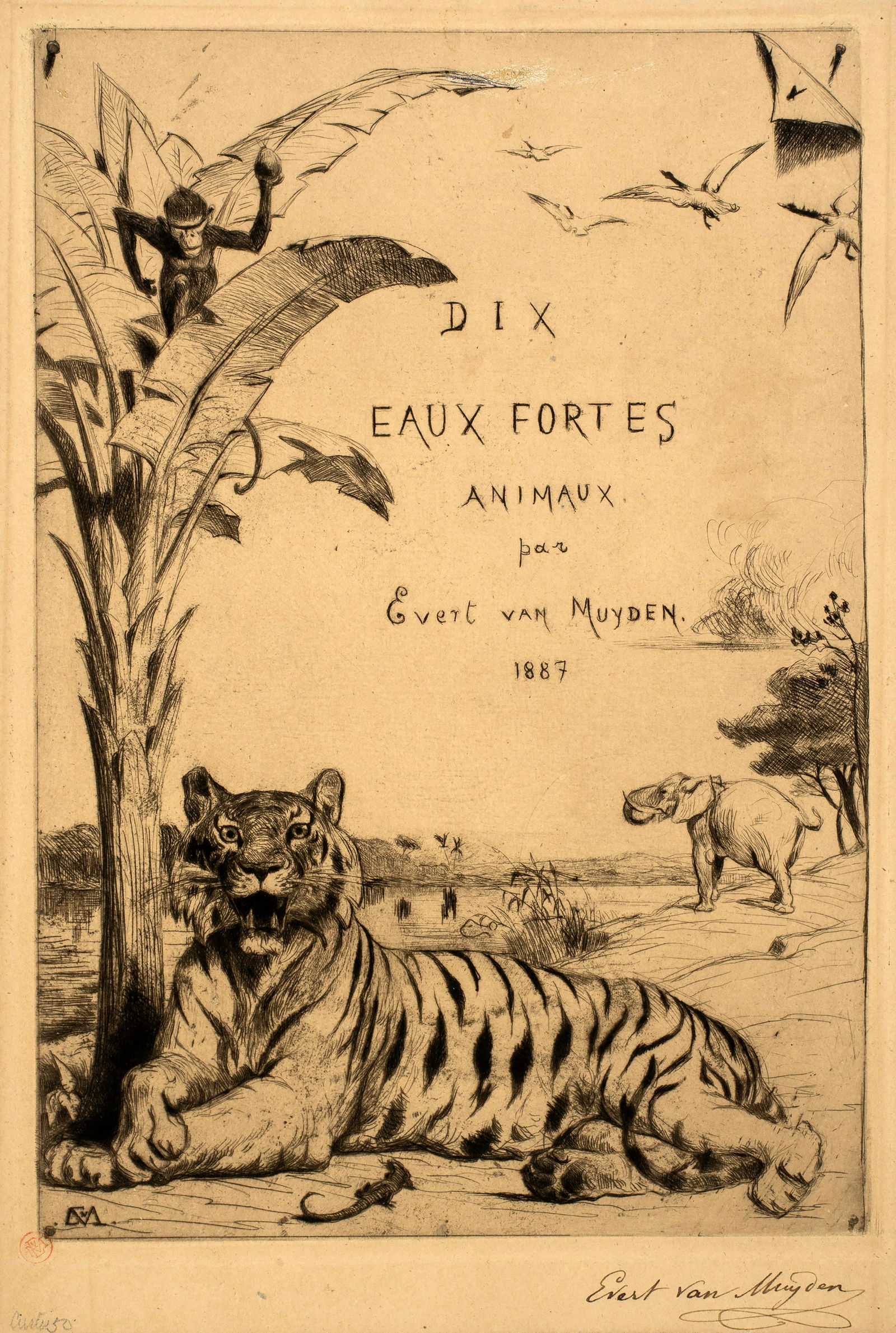Evert van Muyden (1853 - 1922) Dix Eaux Fortes Animaux (1 of 2)
