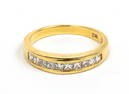 18K Princess Cut Diamond Band