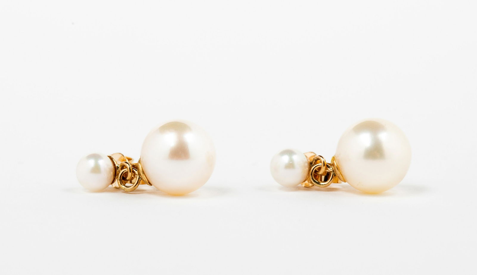 Gold Pearl Drop Earrings (1 of 5)
