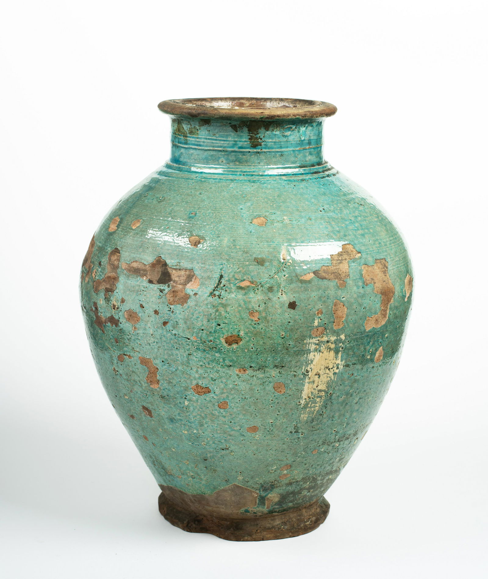An Antique Blue Glazed Stoneware Urn (1 of 10)